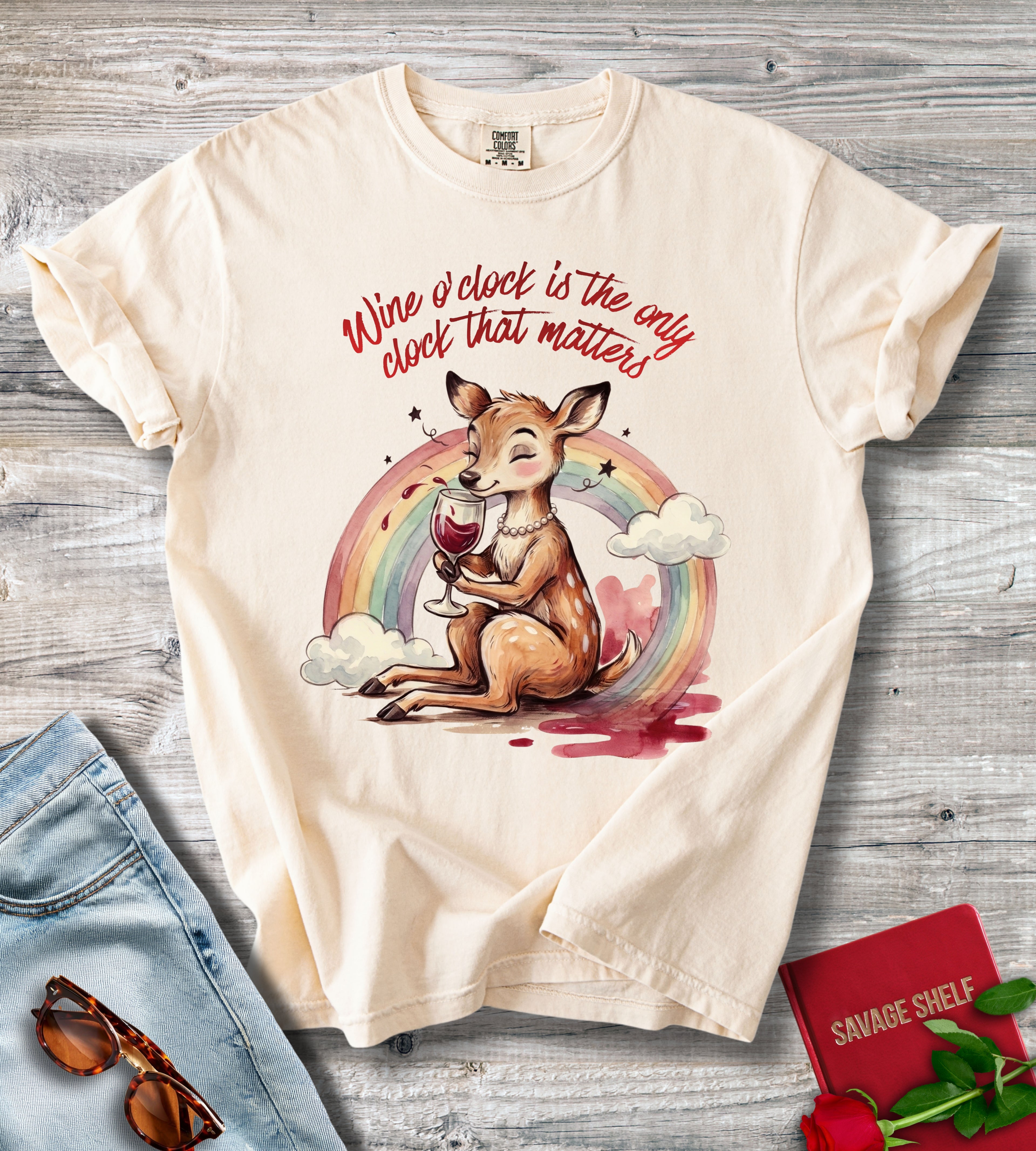 Wine O'Clock Is The Only Clock That Matters T-shirt
