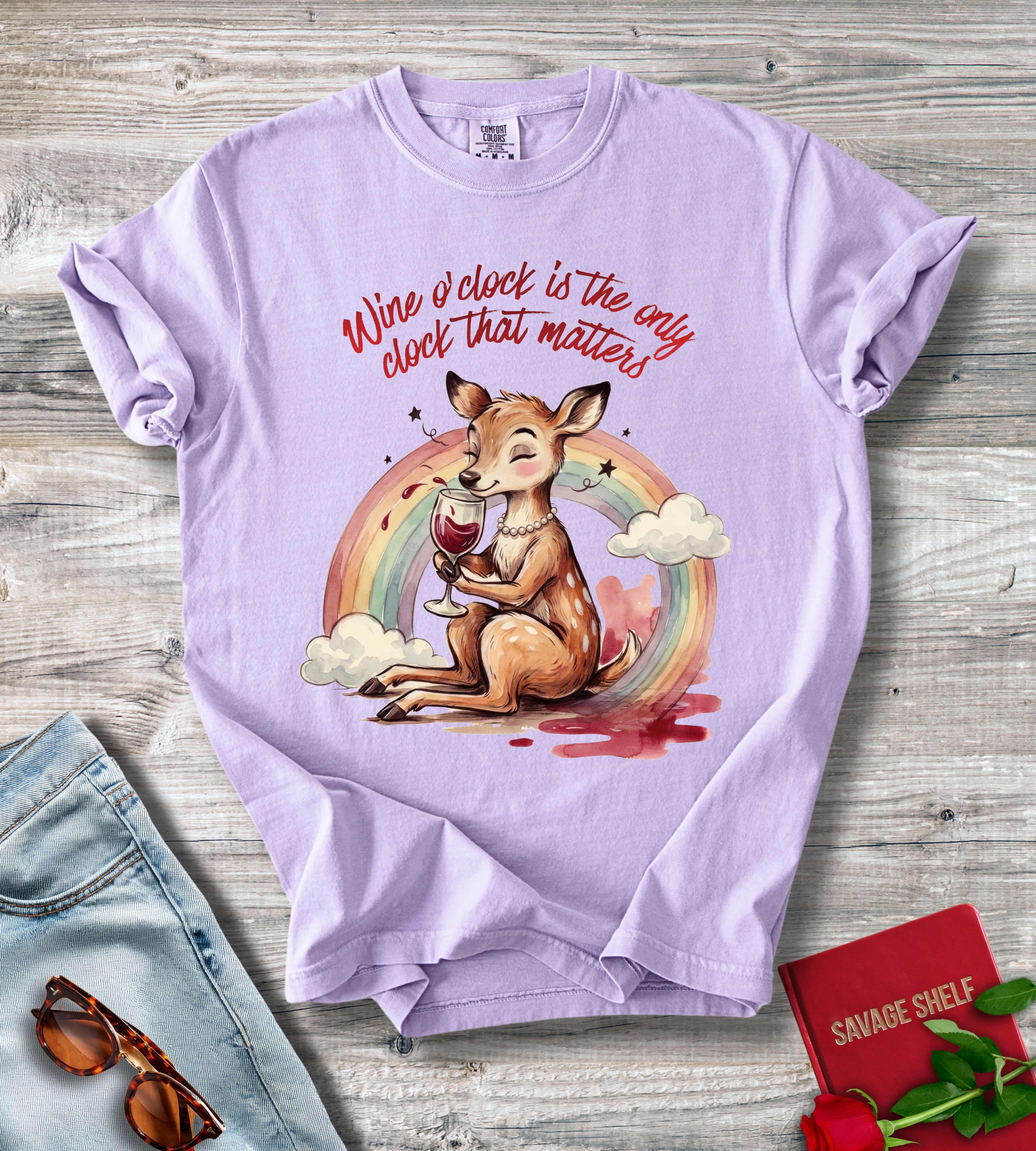 Wine O'Clock Is The Only Clock That Matters T-shirt