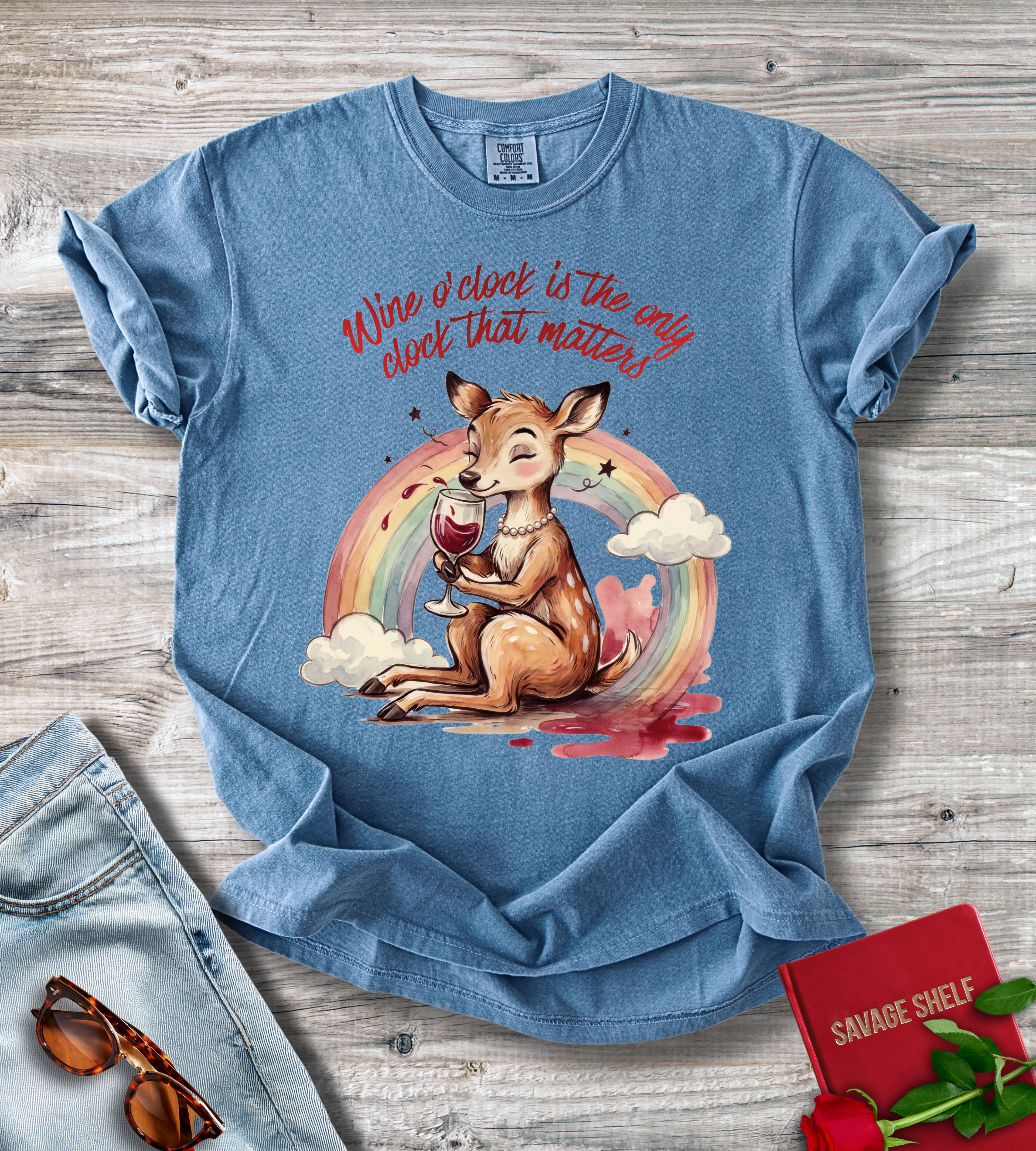 Wine O'Clock Is The Only Clock That Matters T-shirt