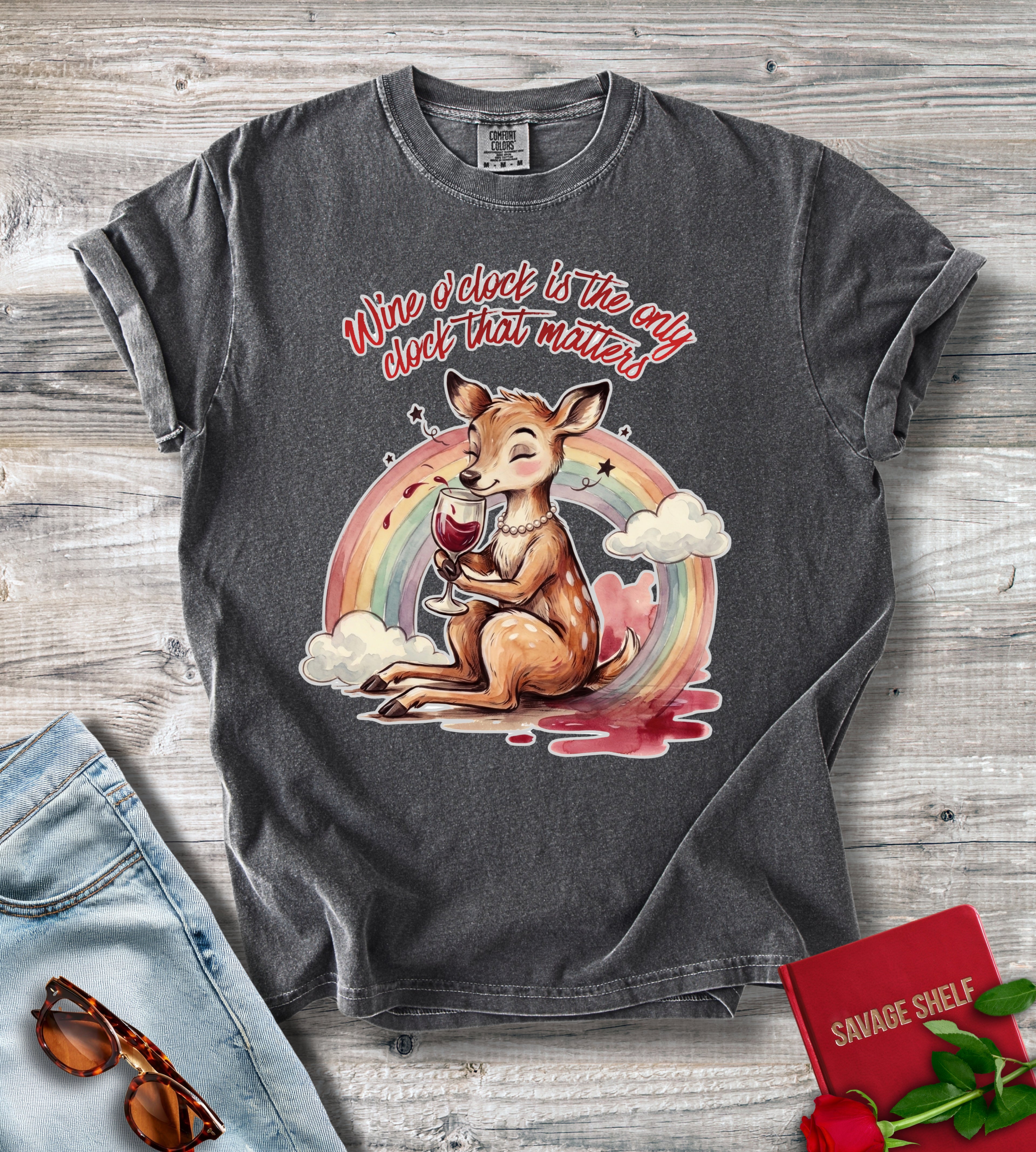 Wine O'Clock Is The Only Clock That Matters T-shirt