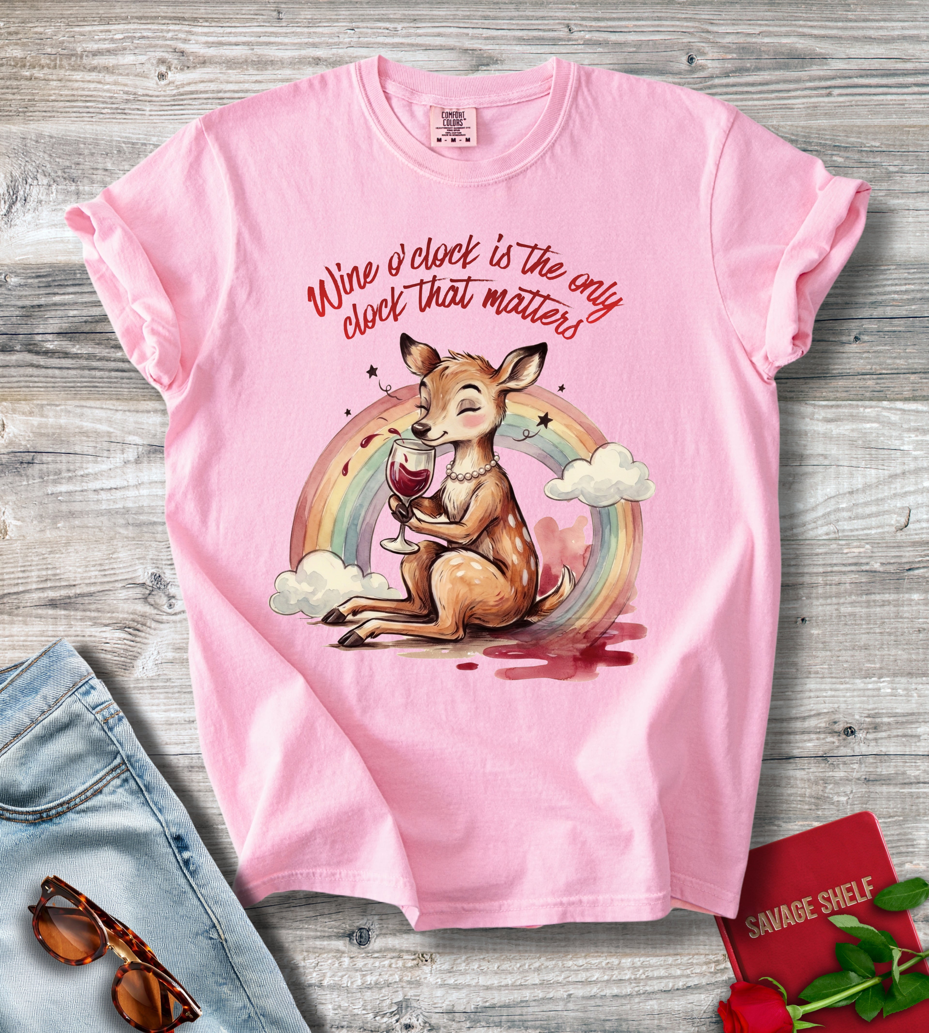 Wine O'Clock Is The Only Clock That Matters T-shirt