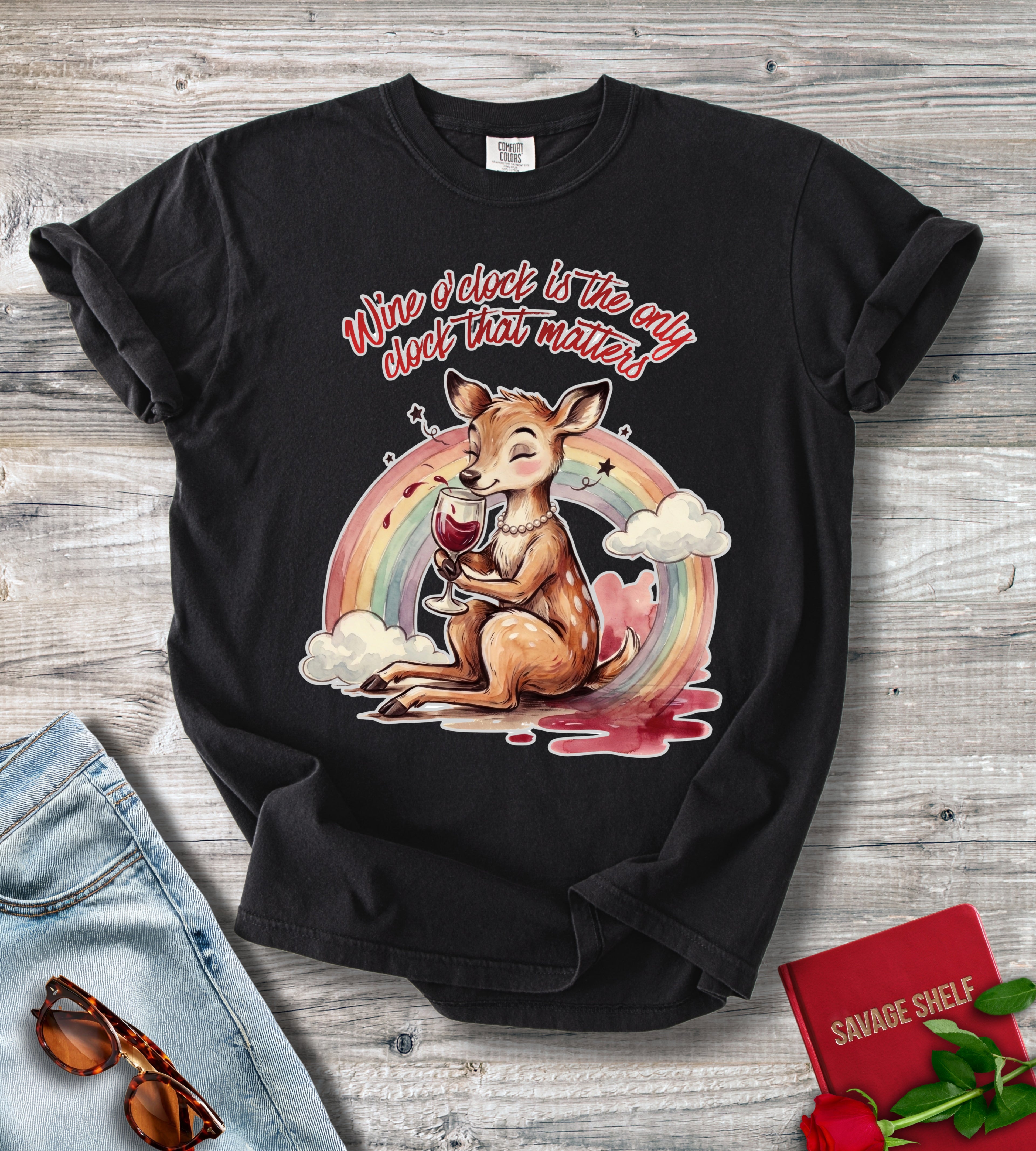 Wine O'Clock Is The Only Clock That Matters T-shirt