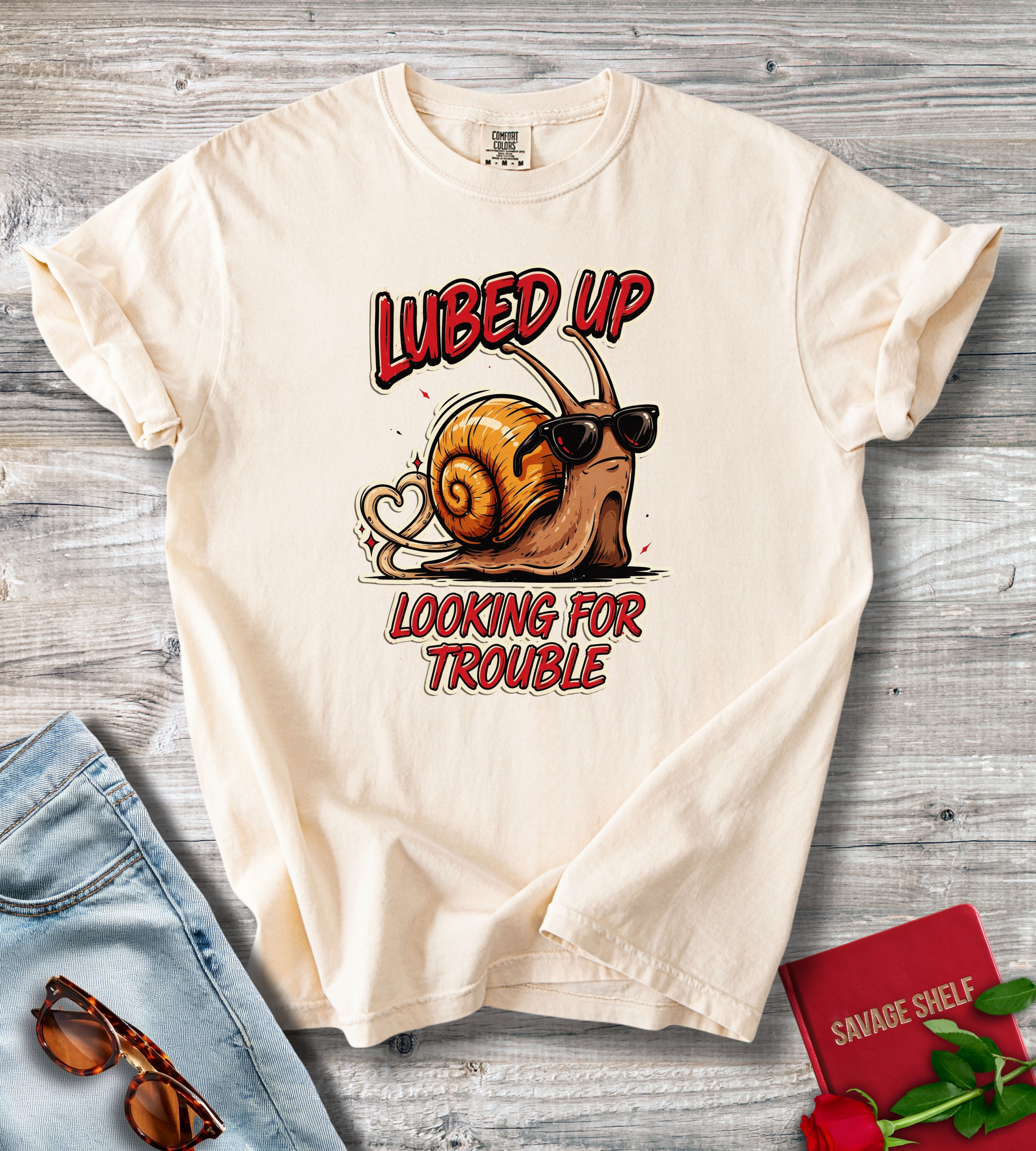 Lubed Up Looking For Trouble T-Shirt