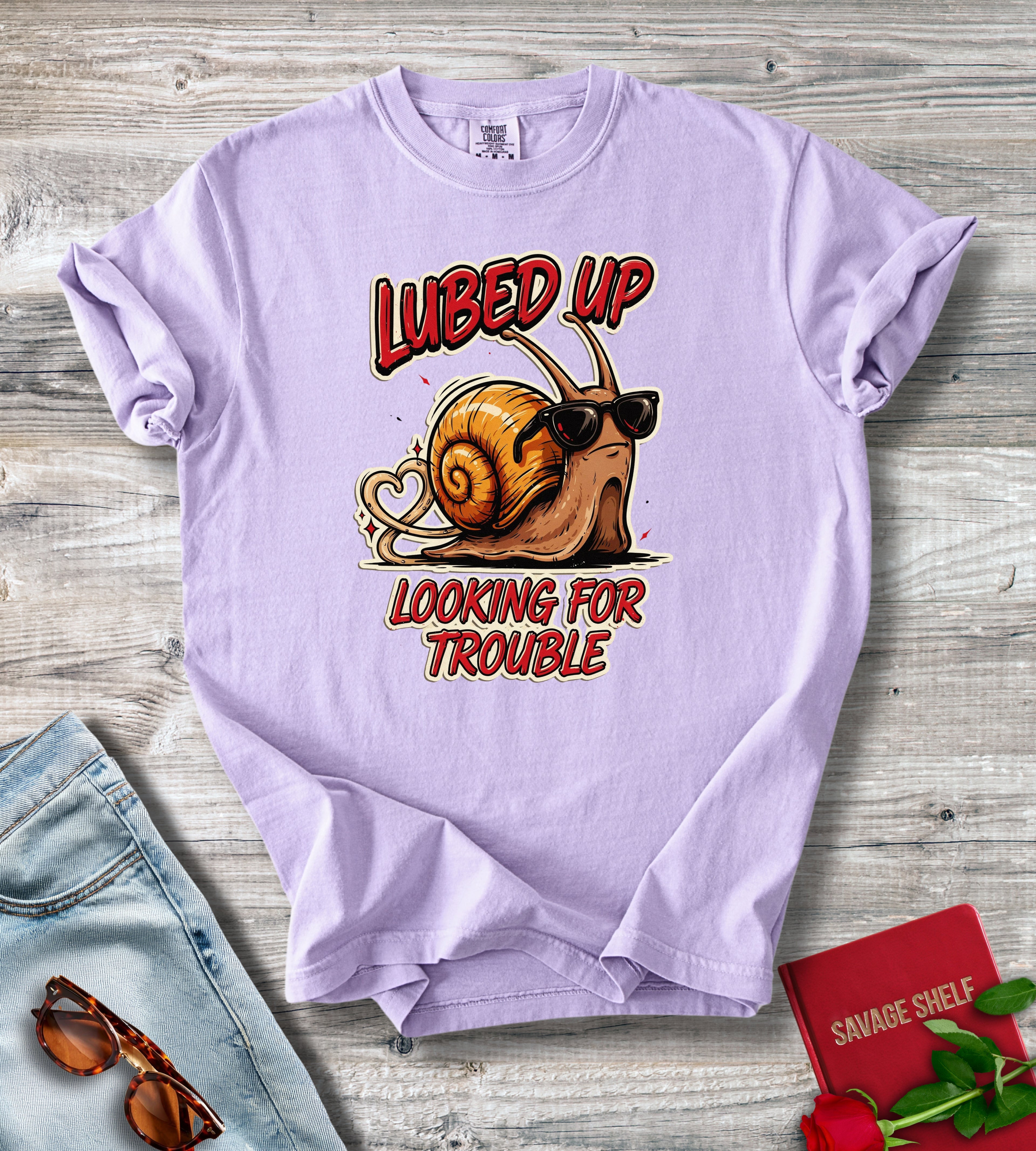 Lubed Up Looking For Trouble T-Shirt