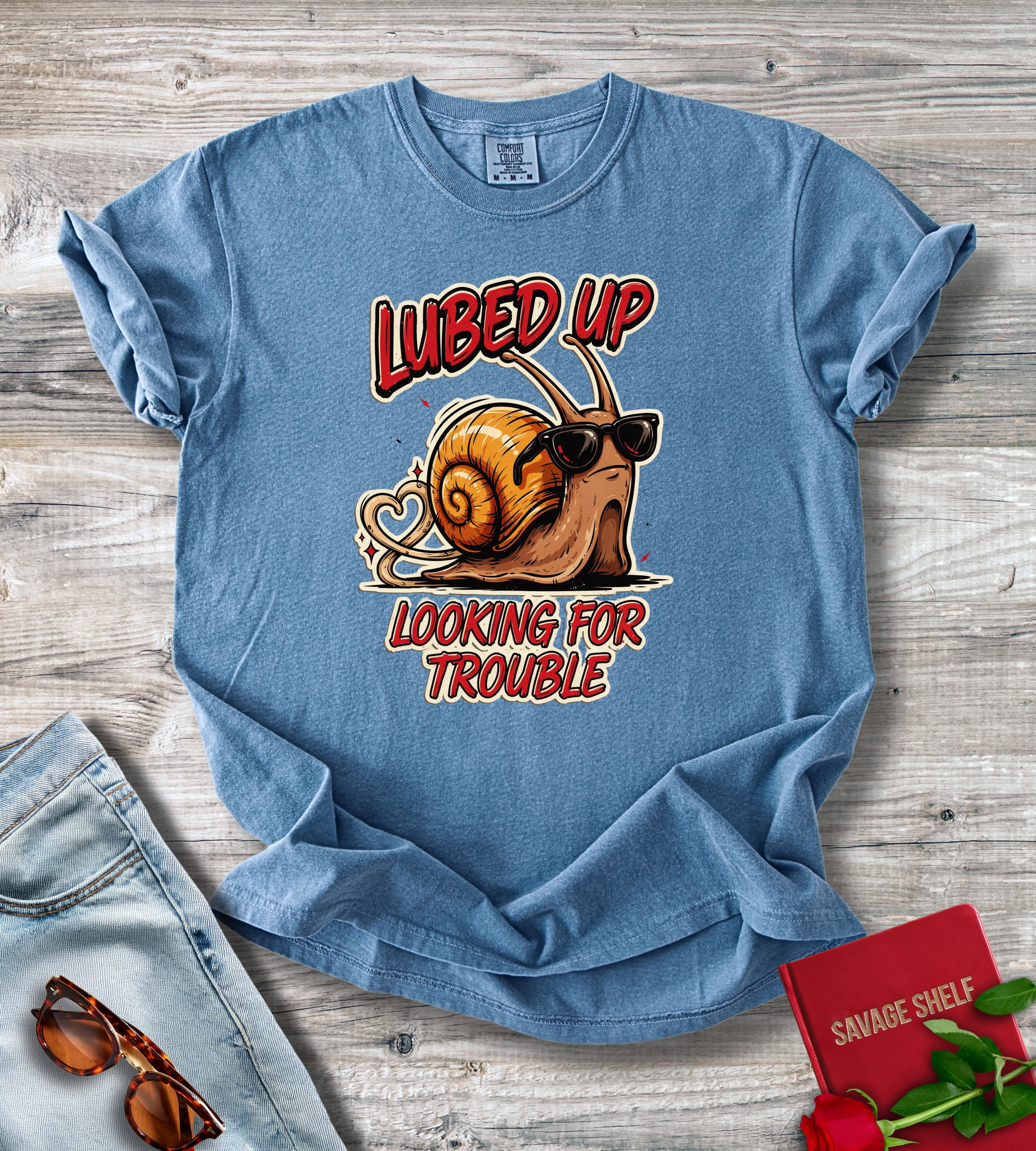 Lubed Up Looking For Trouble T-Shirt
