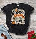 Spooky Season Social Club T-Shirt — Cute Halloween Ghost & Pumpkins Tee