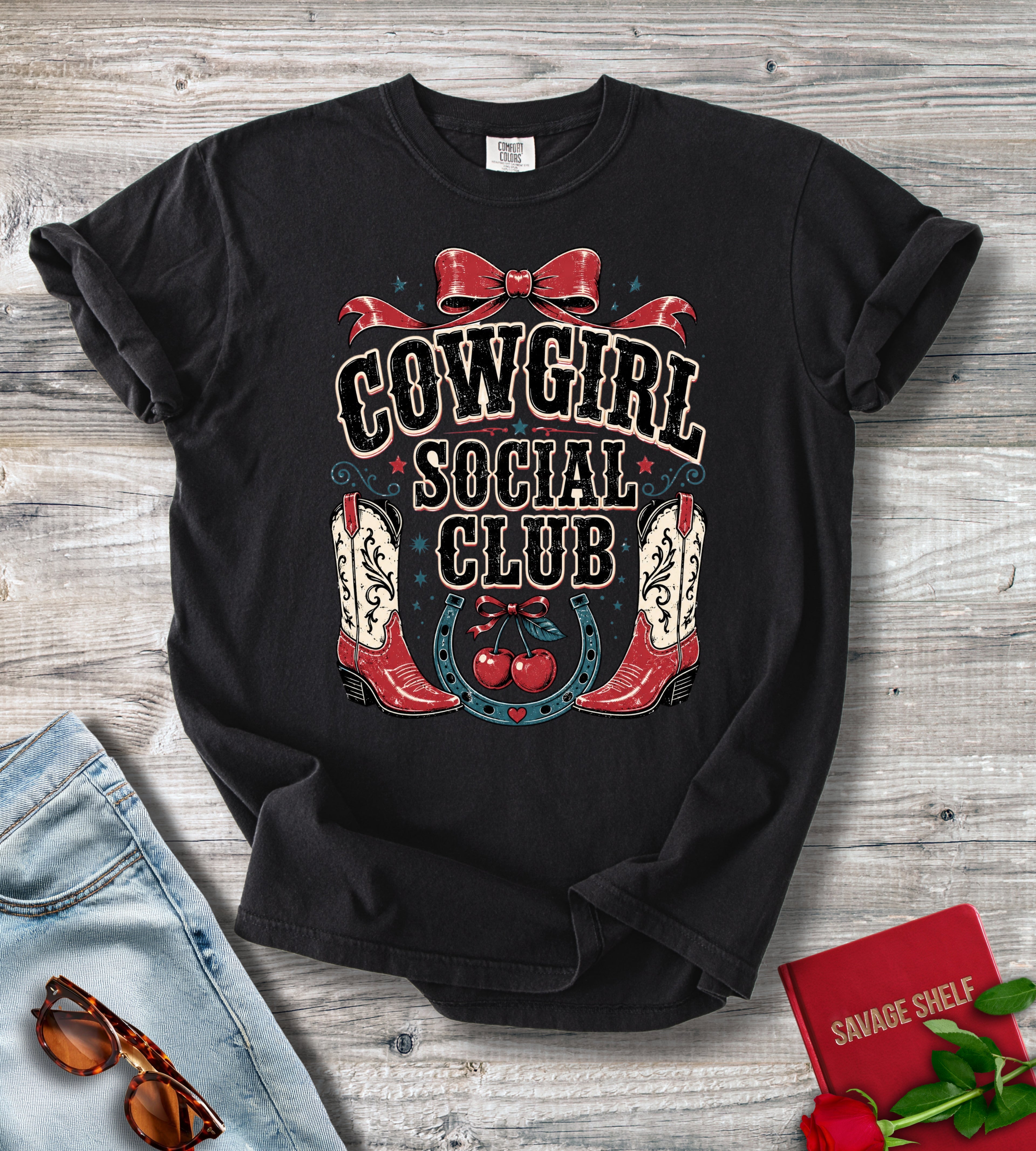 Cowgirl Social Club Shirt | Western Graphic Tee | Vintage Country Concert Shirt
