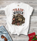 Train Wreck Vintage Steam Engine T‑Shirt — Retro Locomotive Graphic Tee