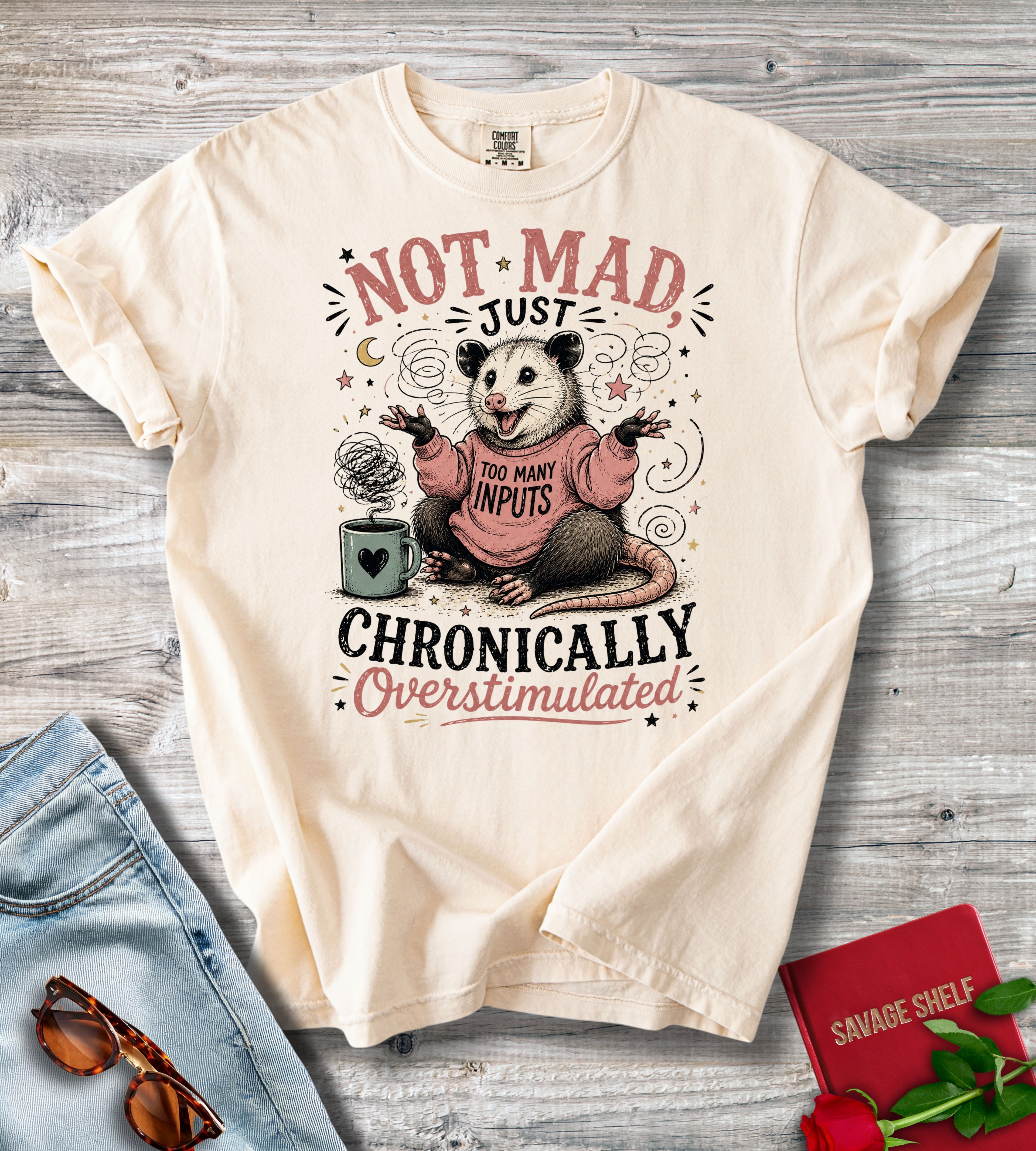 Overstimulated Opossum T-Shirt