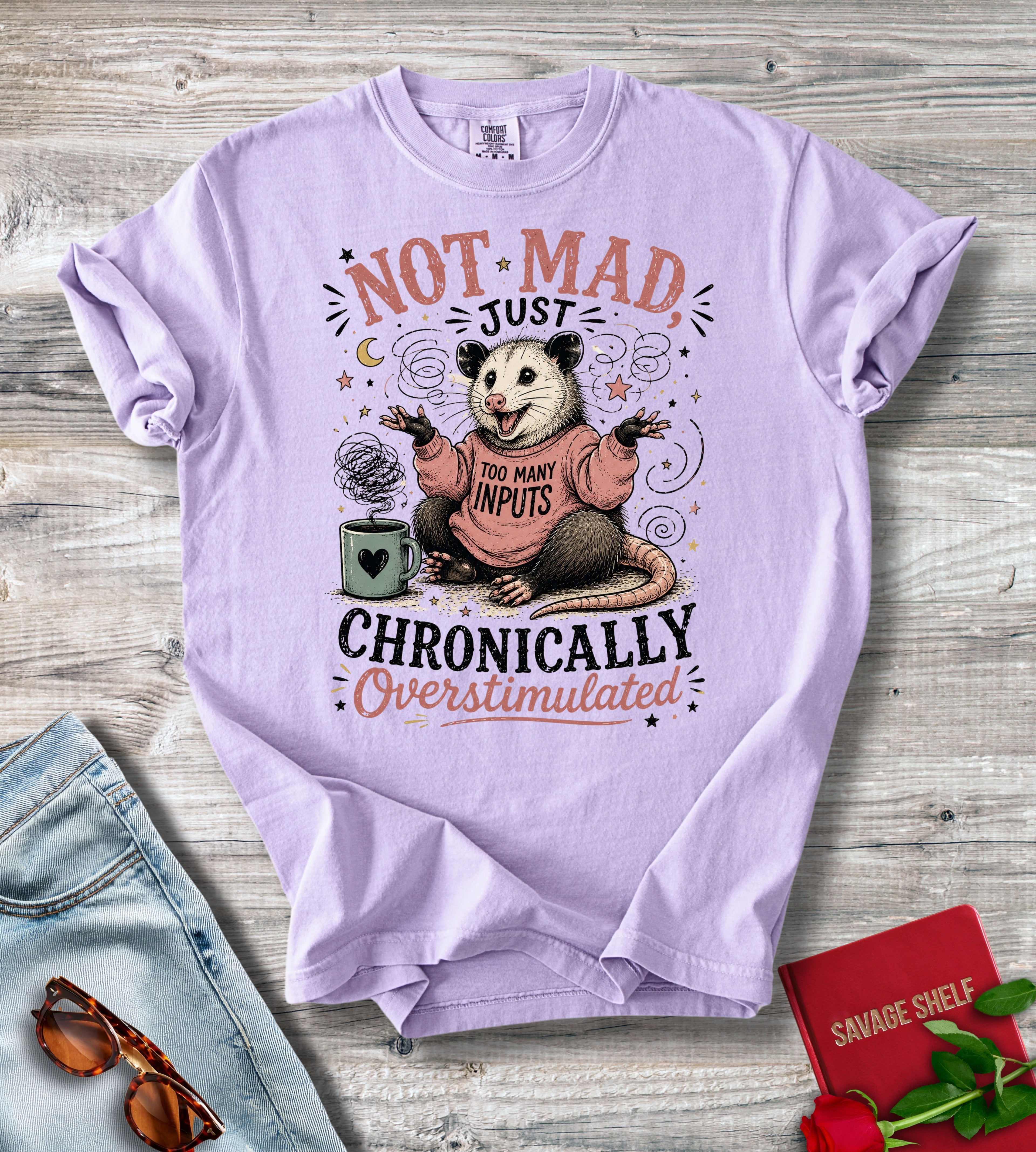 Overstimulated Opossum T-Shirt