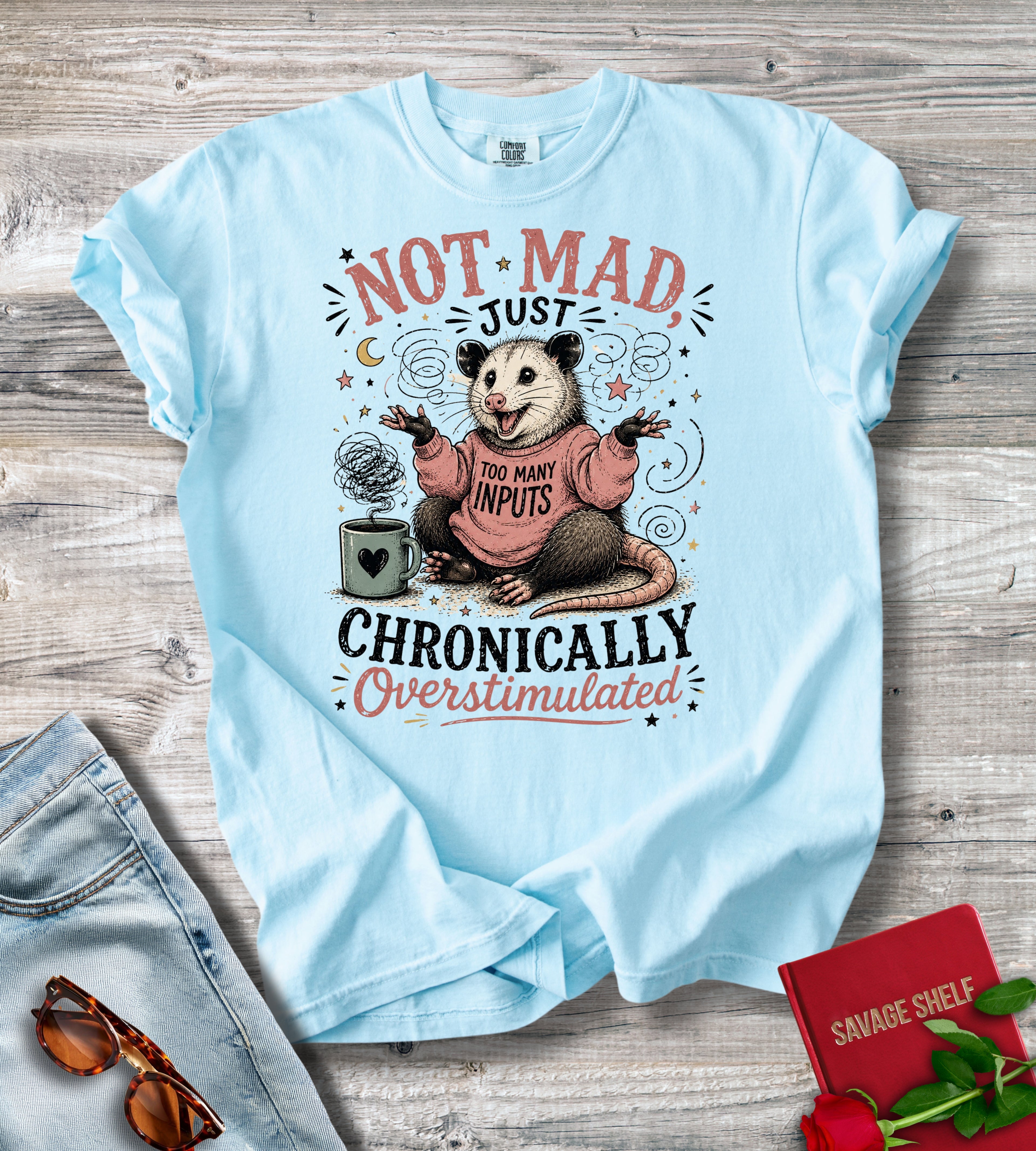 Overstimulated Opossum T-Shirt