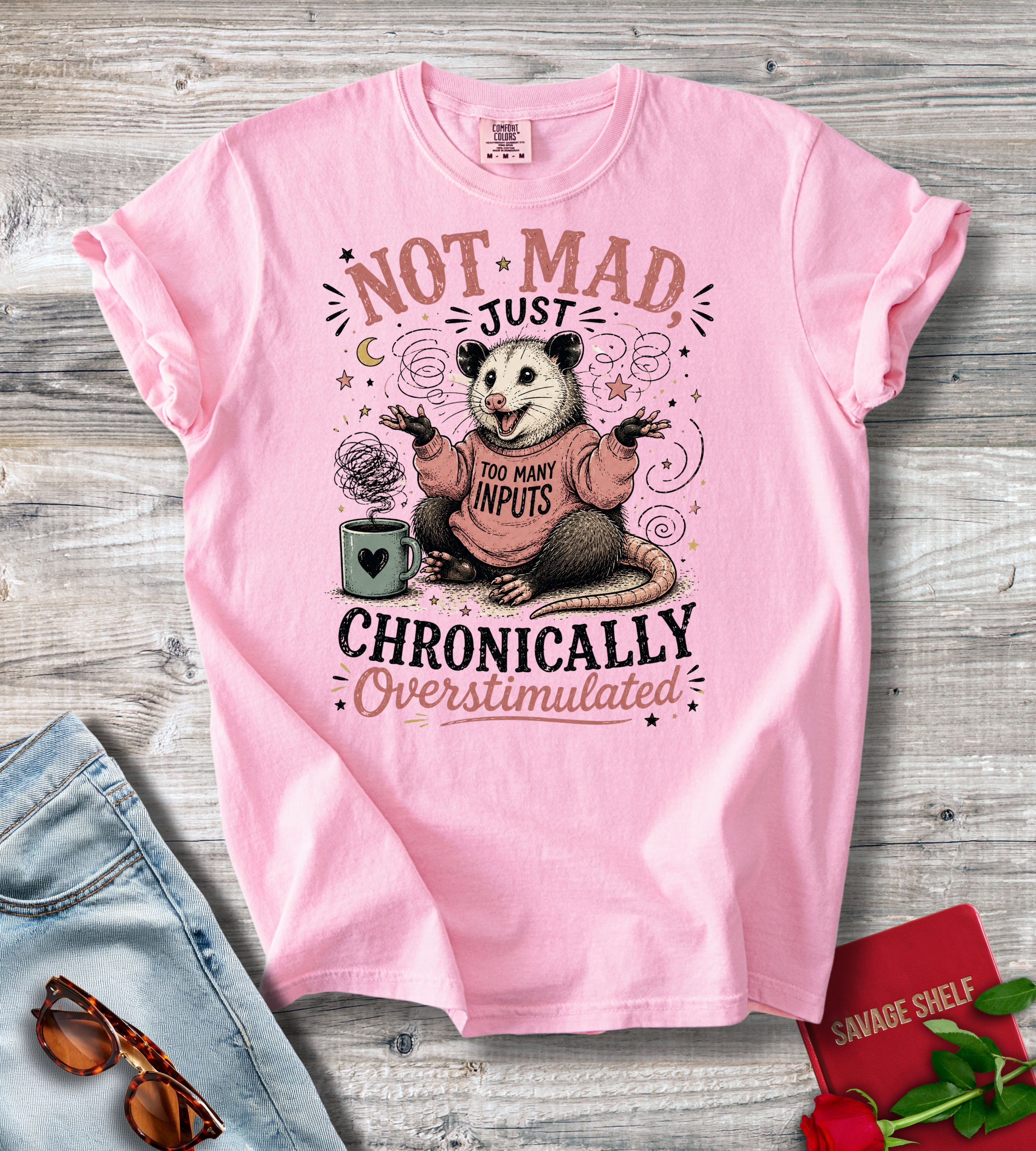 Overstimulated Opossum T-Shirt