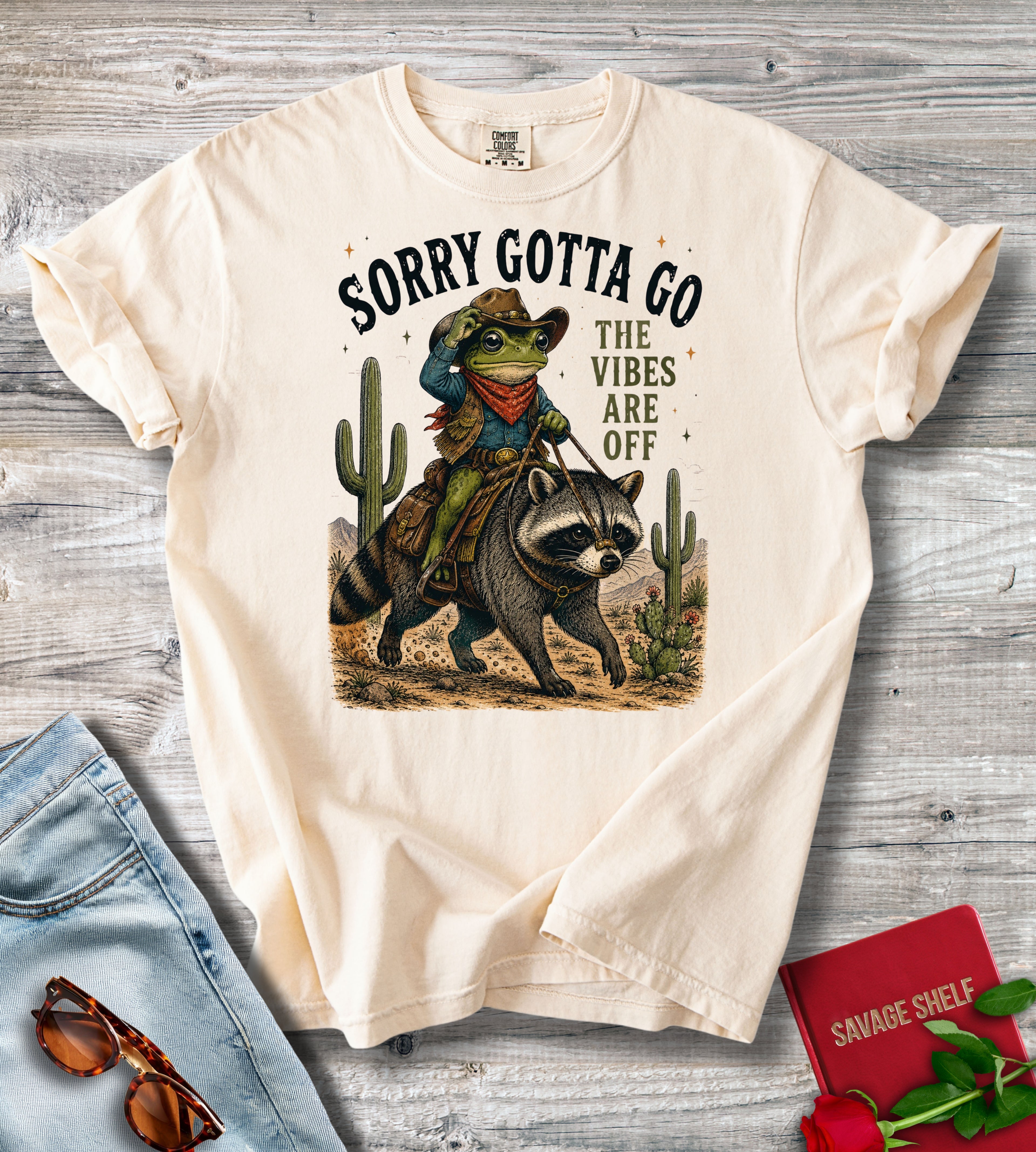 Gotta Go Raccoon Cowboy T-shirt