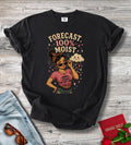 Forecast 100% Moist Graphic T-Shirt — Afro Girl Retro Weather Tee