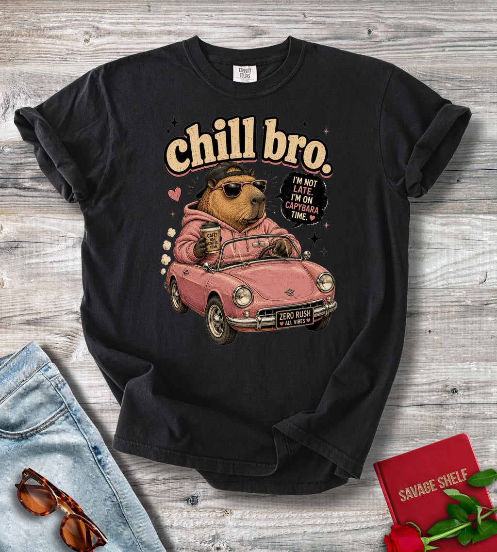 Chill Bro Bear Driving T‑Shirt
