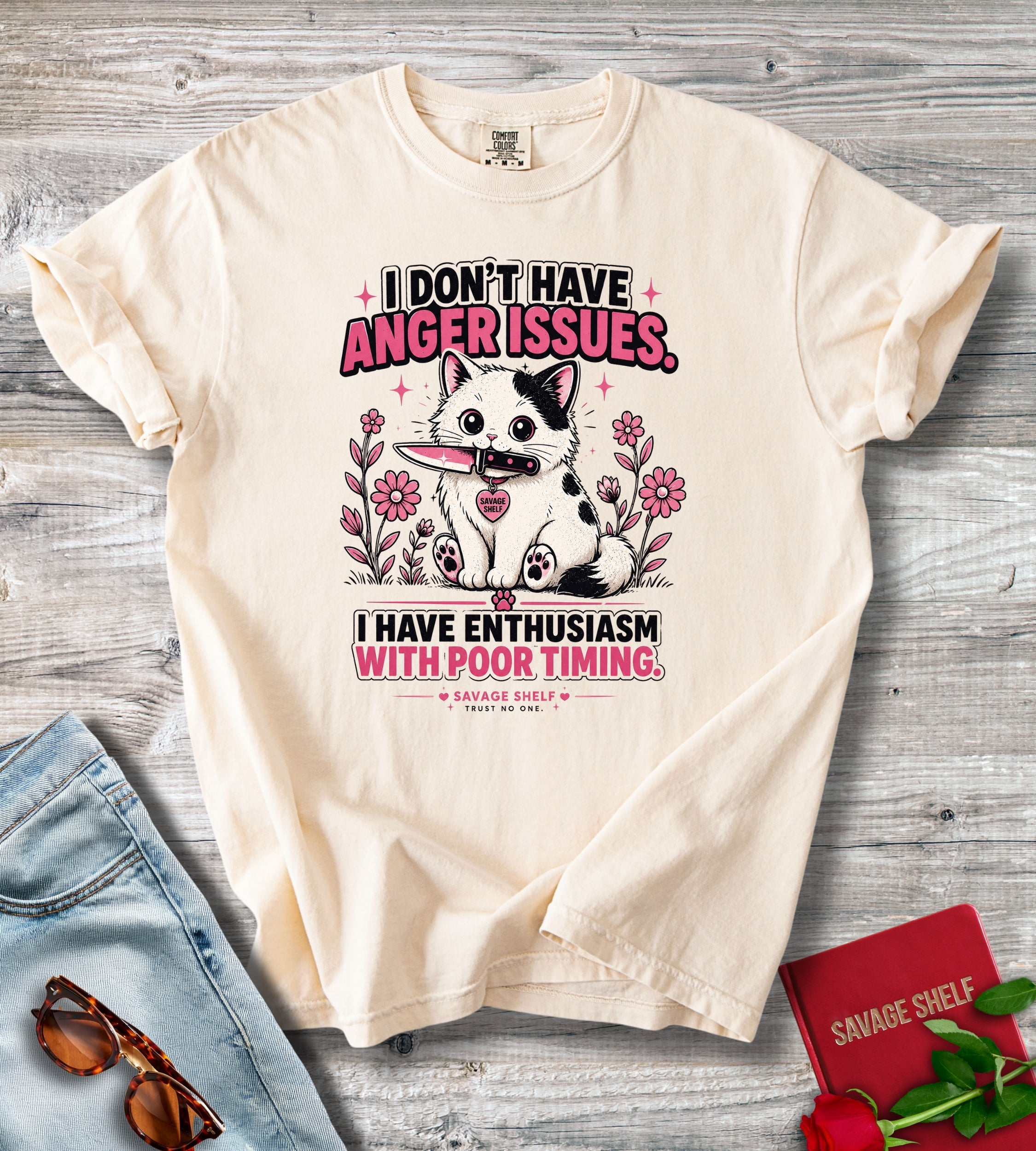 Funny Cat I Don't Have Anger T-Shirt