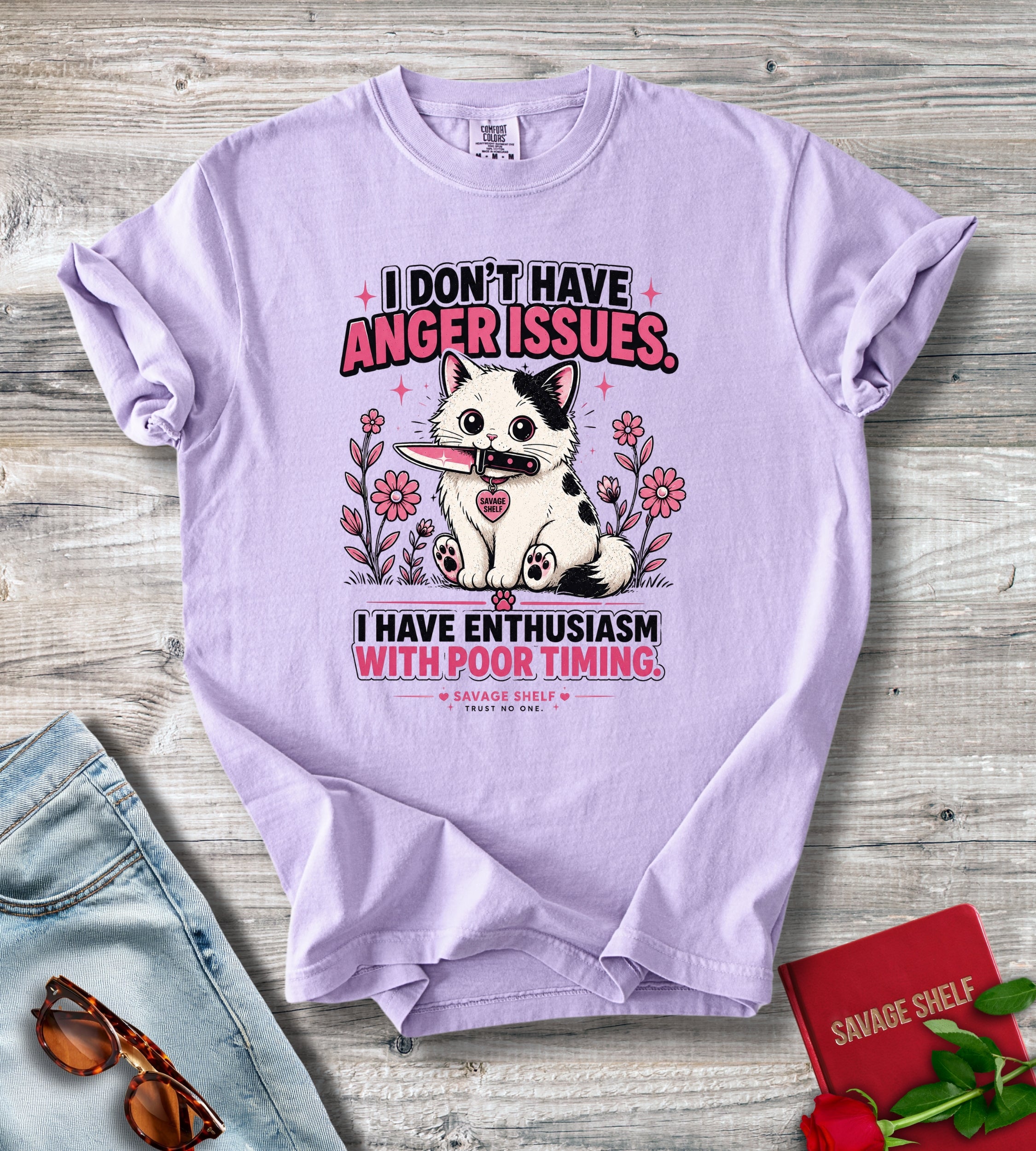 Funny Cat I Don't Have Anger T-Shirt