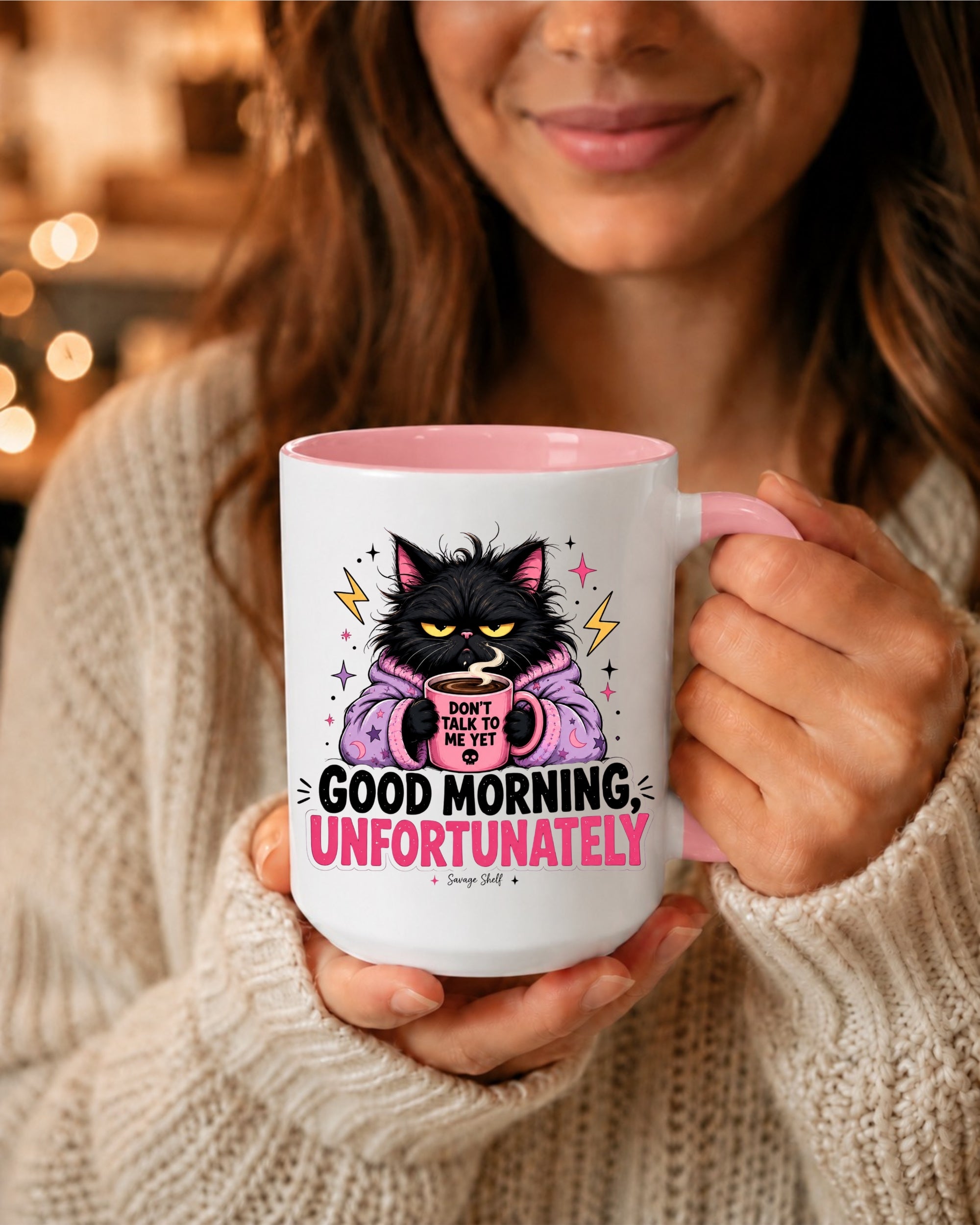 Good Morning, Unfortunately — "Don't Talk to Me Yet" Grumpy Cat Mug