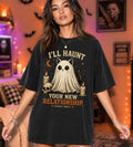 I'll Haunt Your New Relationship T-Shirt — Cute Ghost Cat Halloween Tee
