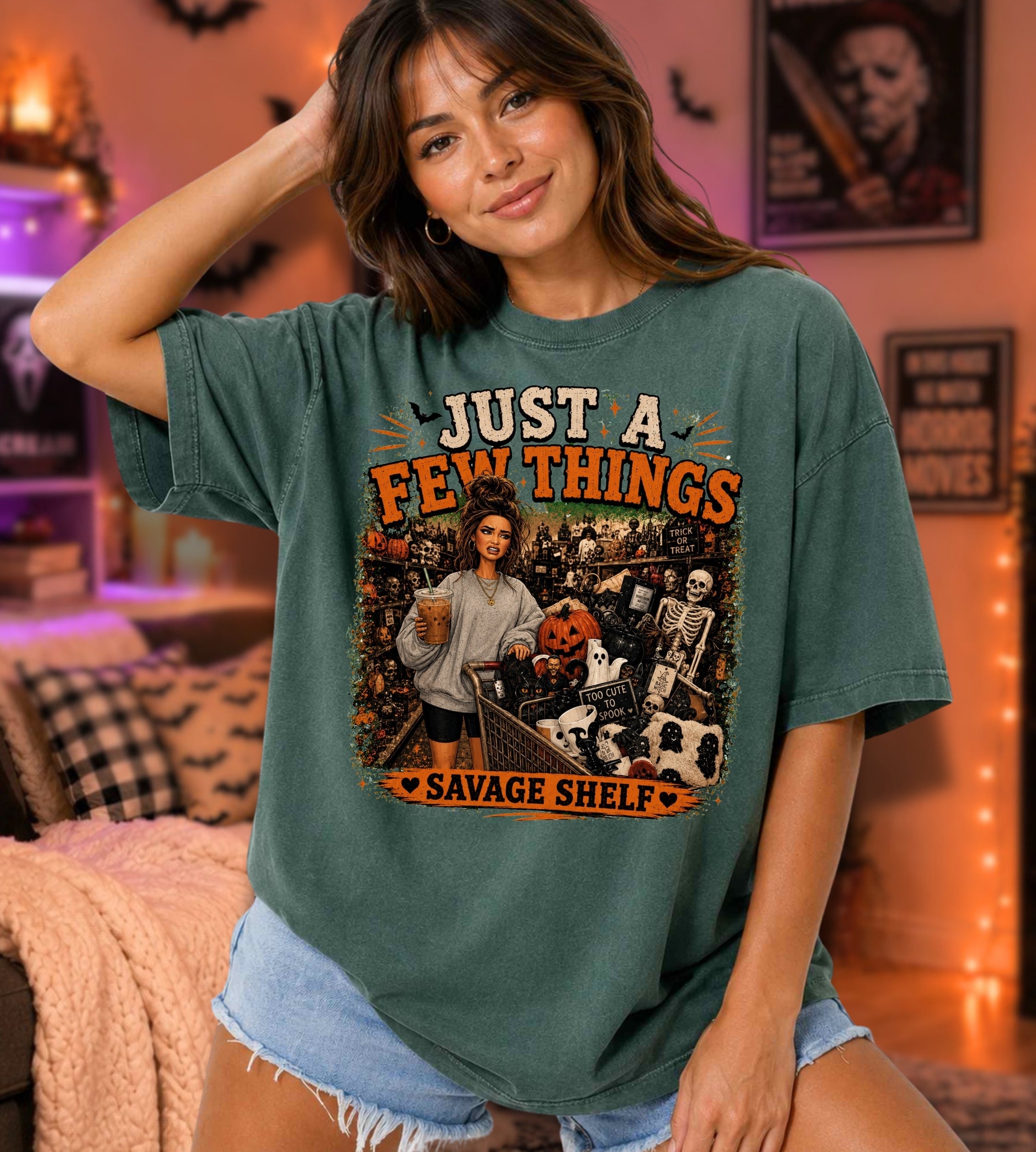 Halloween Graphic T-Shirt — “Just A Few Things” Vintage Horror Collage
