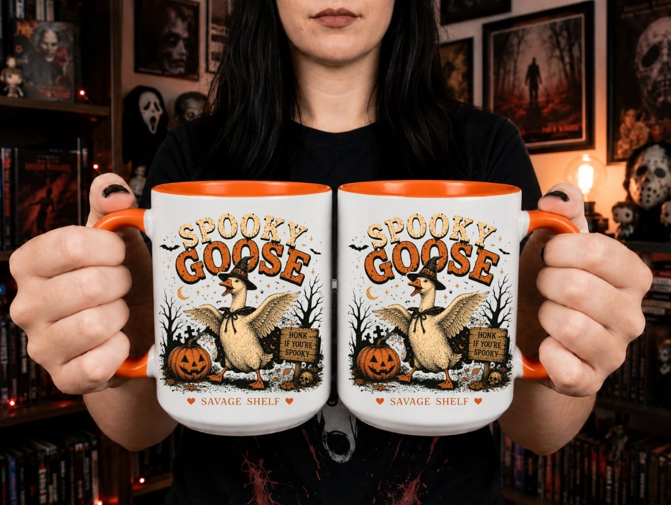 Spooky Goose Halloween Coffee Mug 15oz