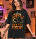 Witch Skull Tee — "Resting Witch Face" Funny Halloween T-Shirt
