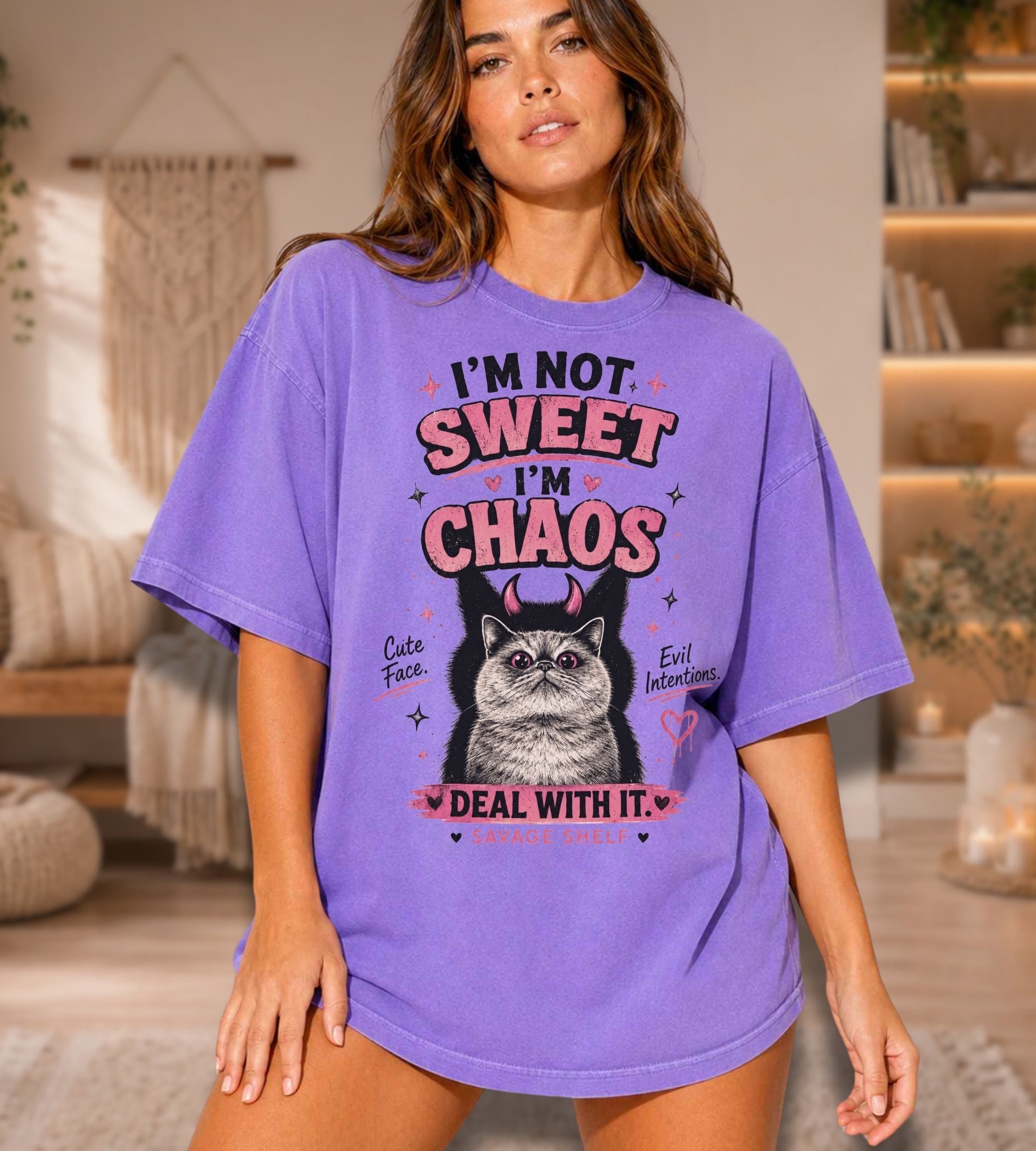 I'm Not Sweet I'm Chaos Cat T-Shirt