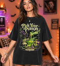 Pick Your Poison Witchy Potion Skull Graphic Tee