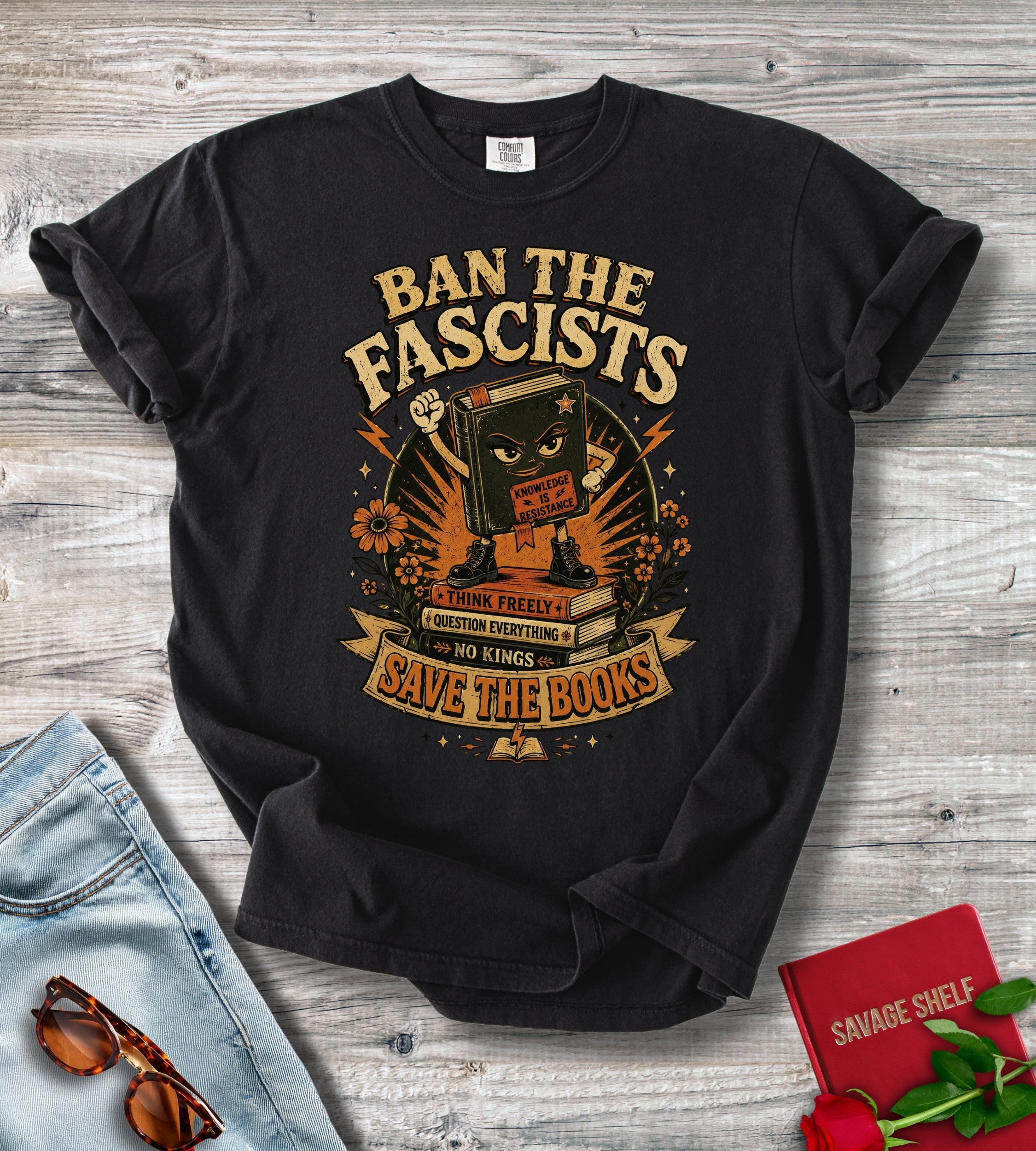 Ban the Fascists Save the Books T-Shirt