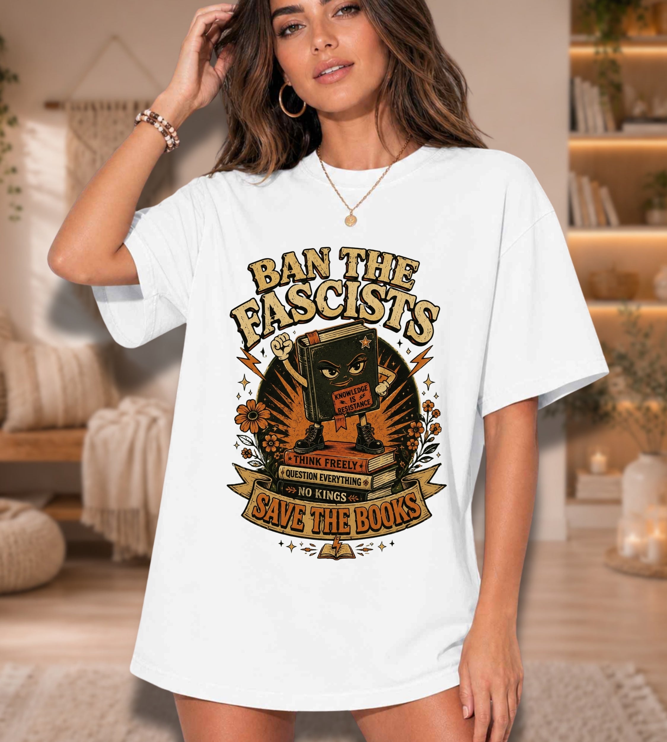 Ban the Fascists Save the Books T-Shirt
