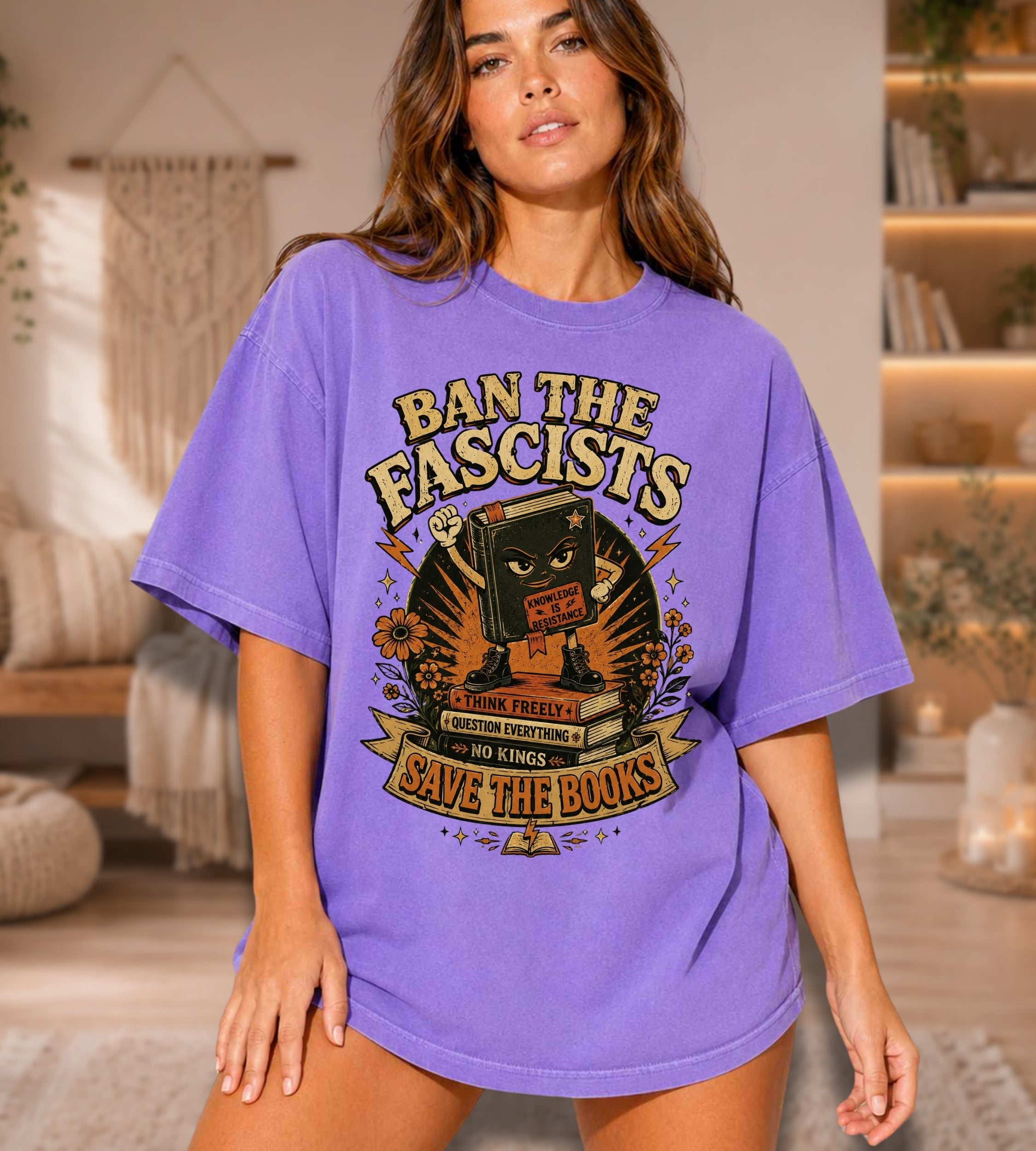 Ban the Fascists Save the Books T-Shirt