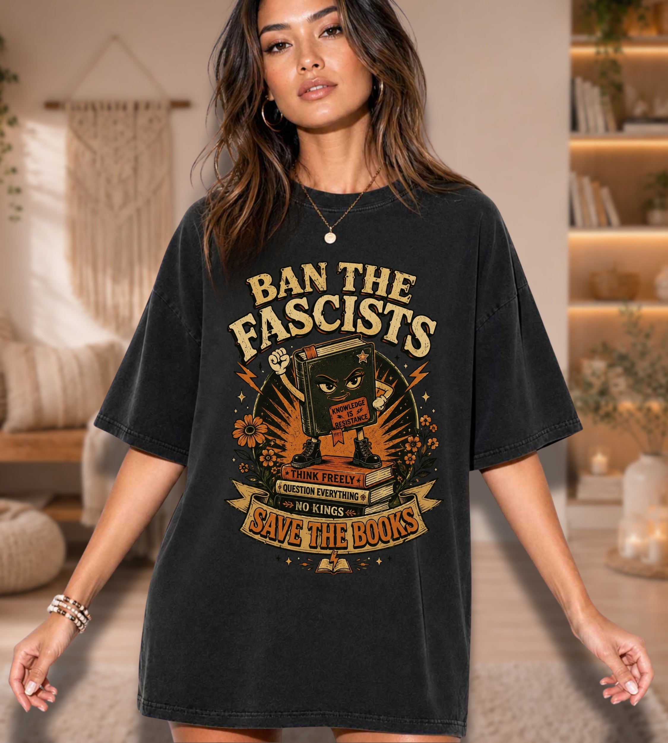 Ban the Fascists Save the Books T-Shirt