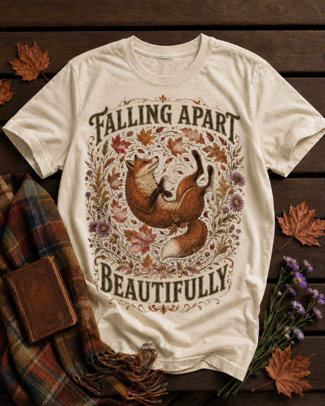 Falling Apart Beautifully Fox T-Shirt