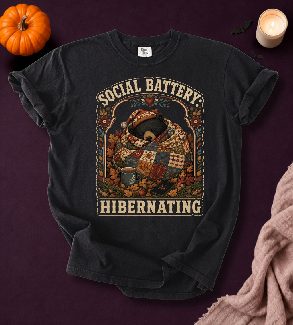 Social Battery Bear T-Shirt