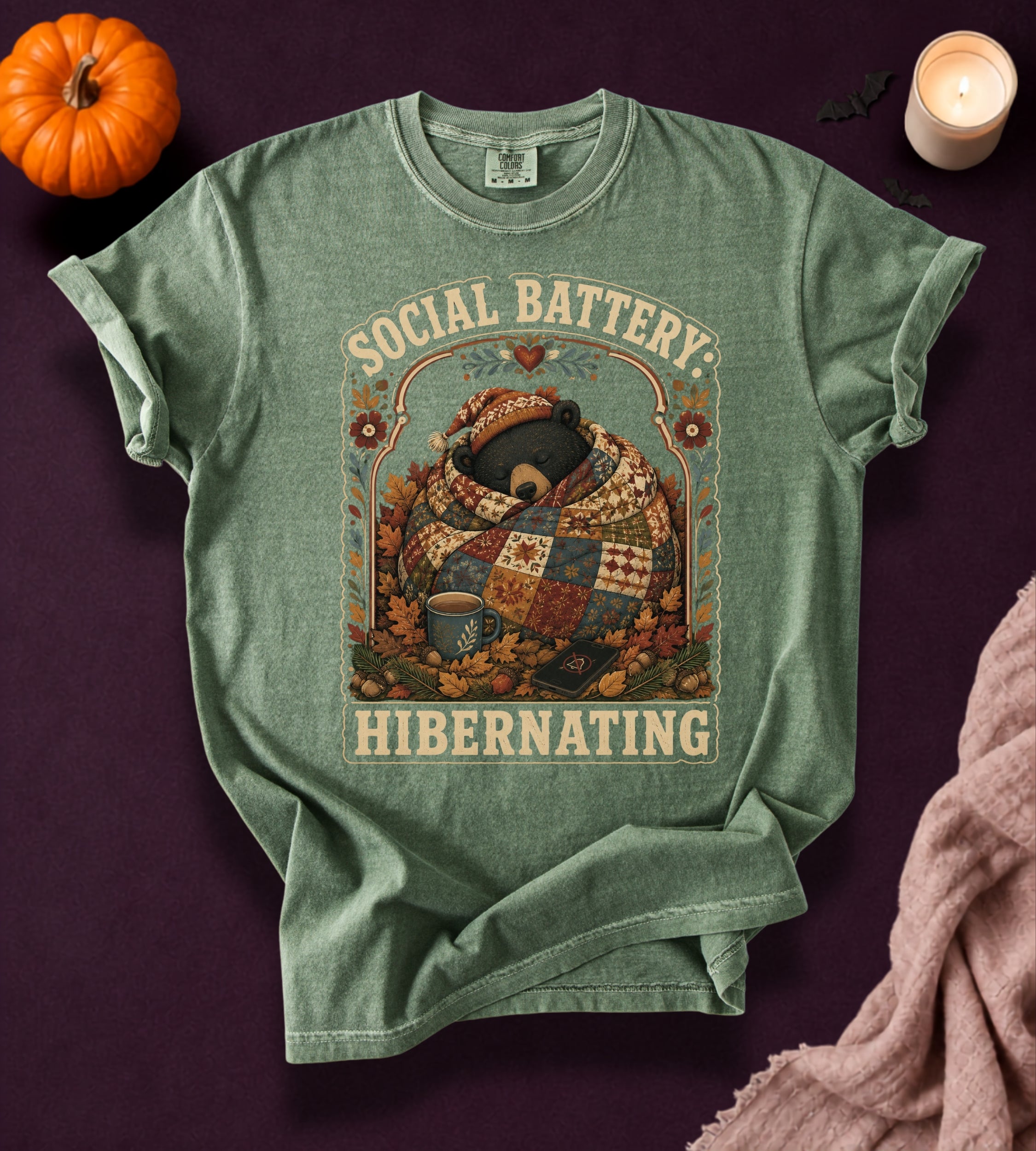 Social Battery Bear T-Shirt