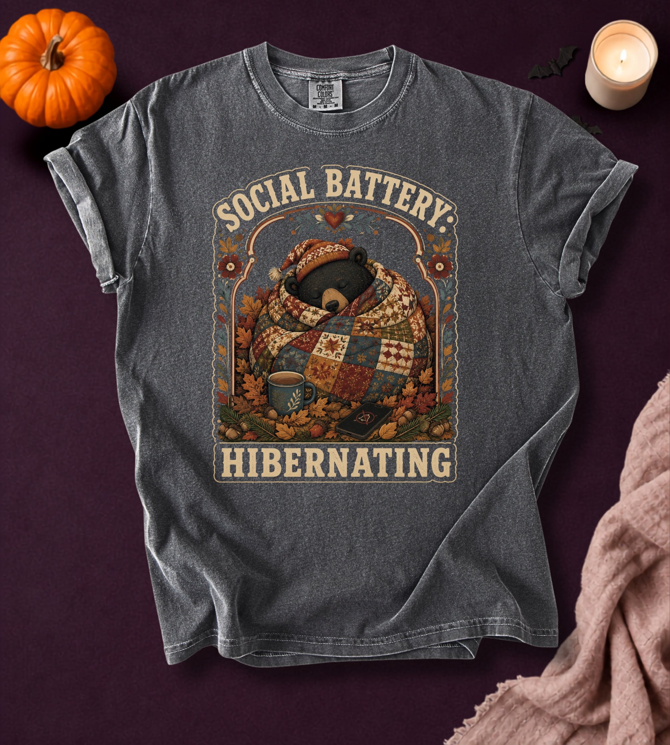 Social Battery Bear T-Shirt