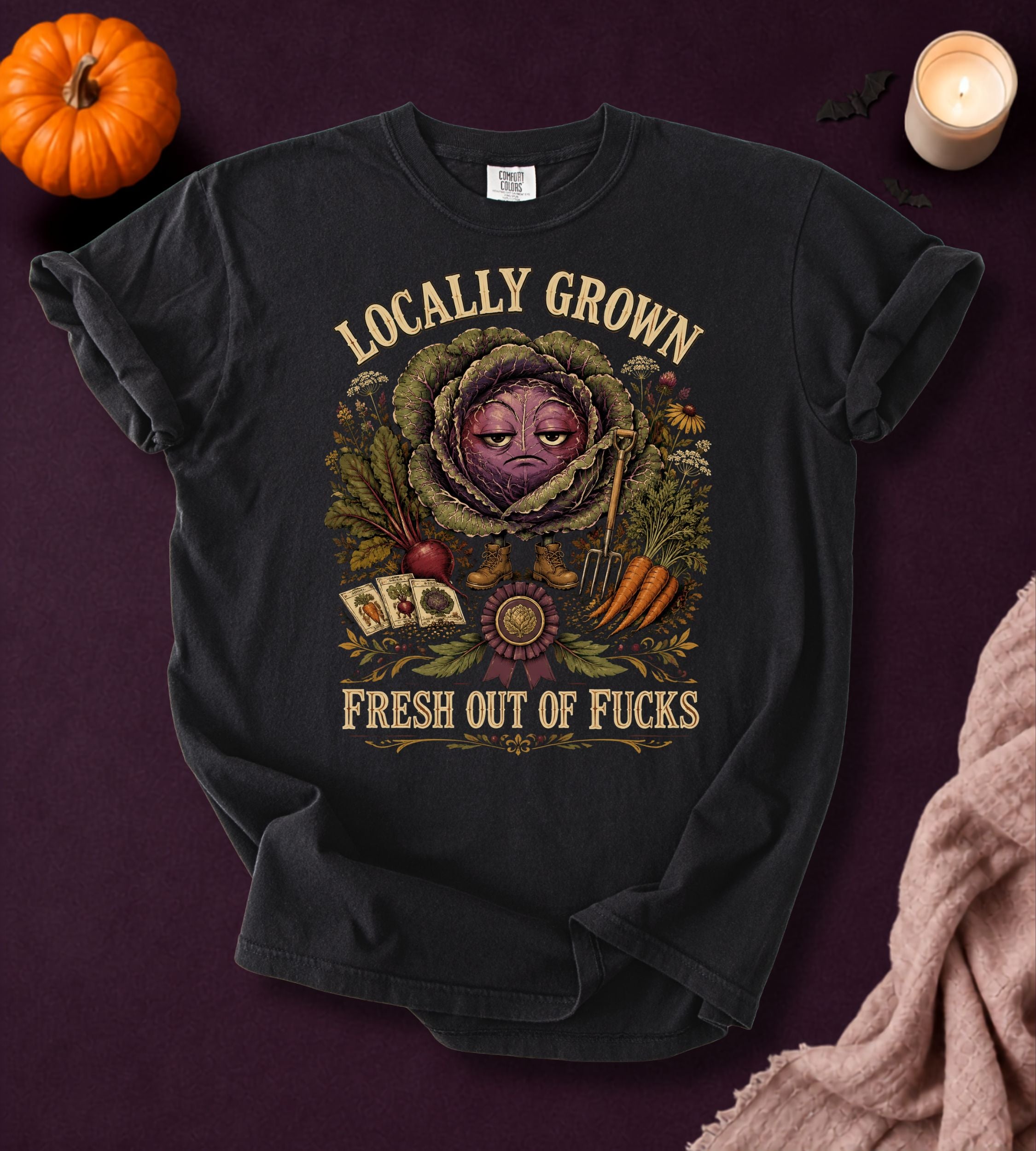 Fresh Out of Fucks Cabbage T-Shirt