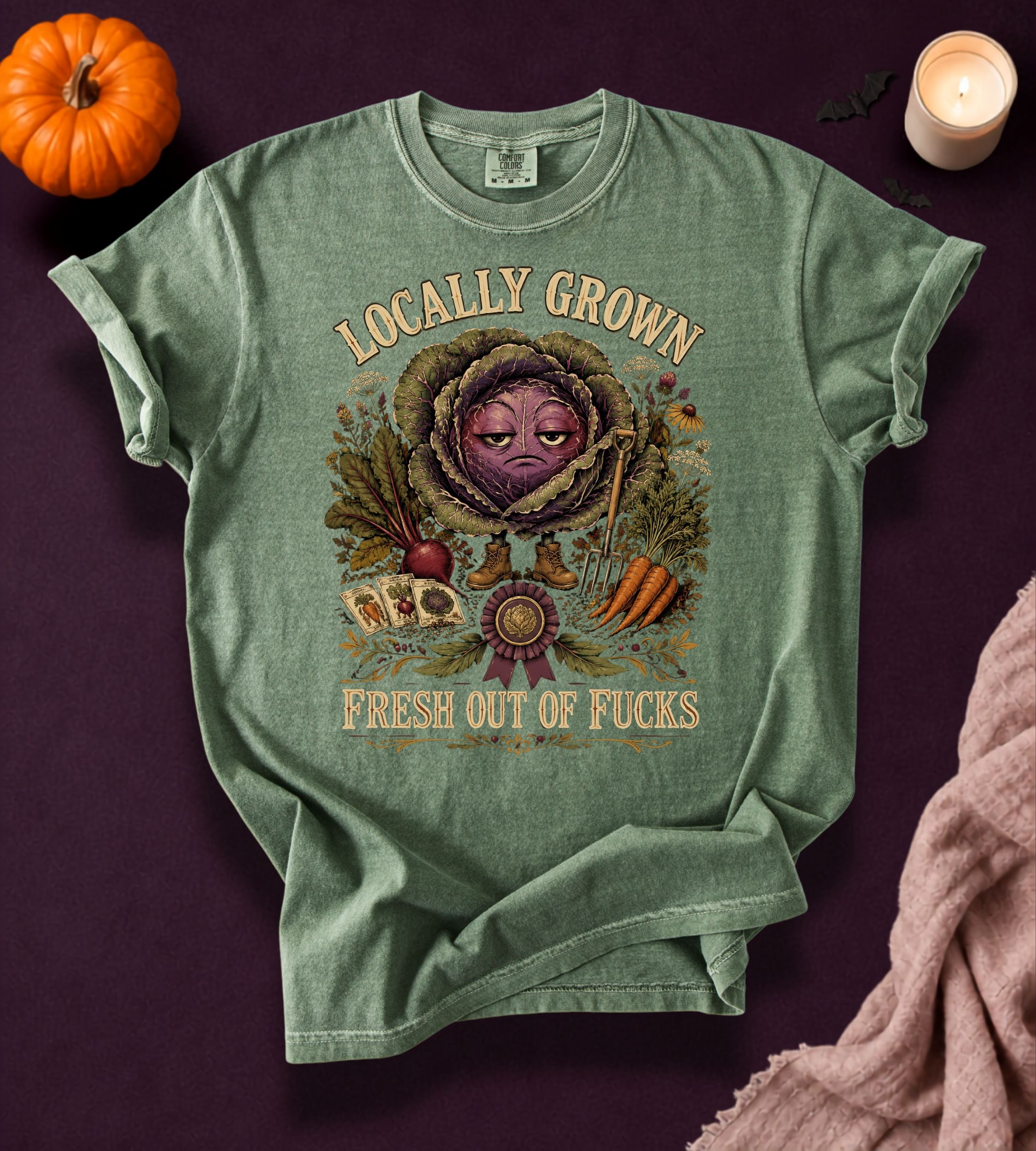 Fresh Out of Fucks Cabbage T-Shirt