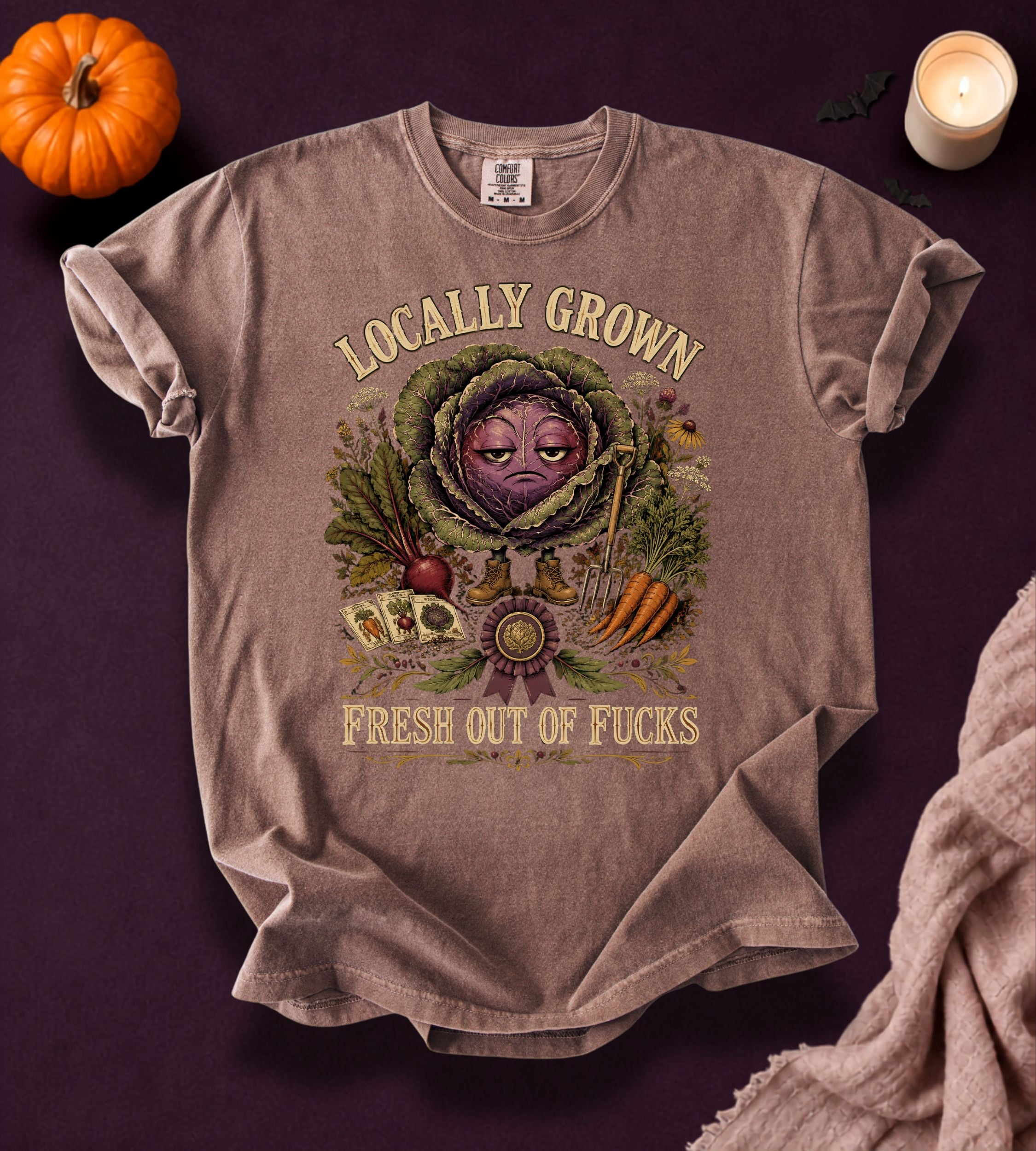 Fresh Out of Fucks Cabbage T-Shirt