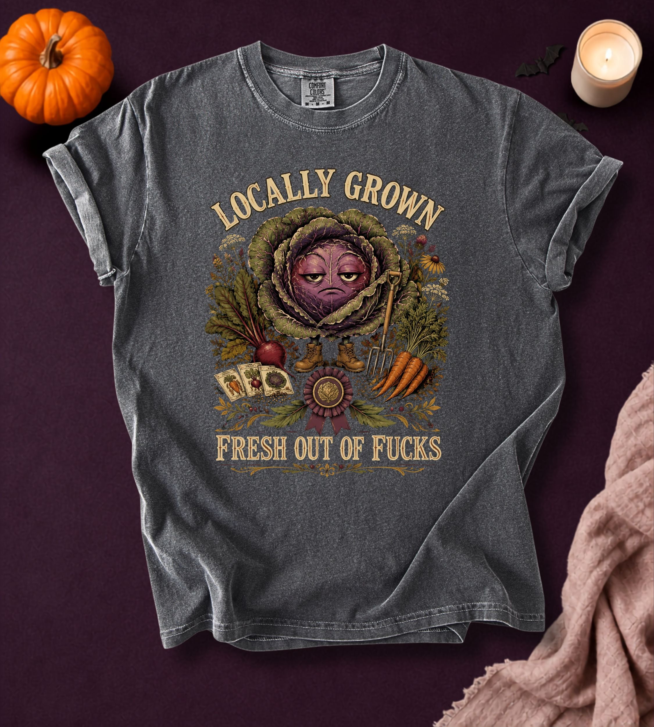Fresh Out of Fucks Cabbage T-Shirt