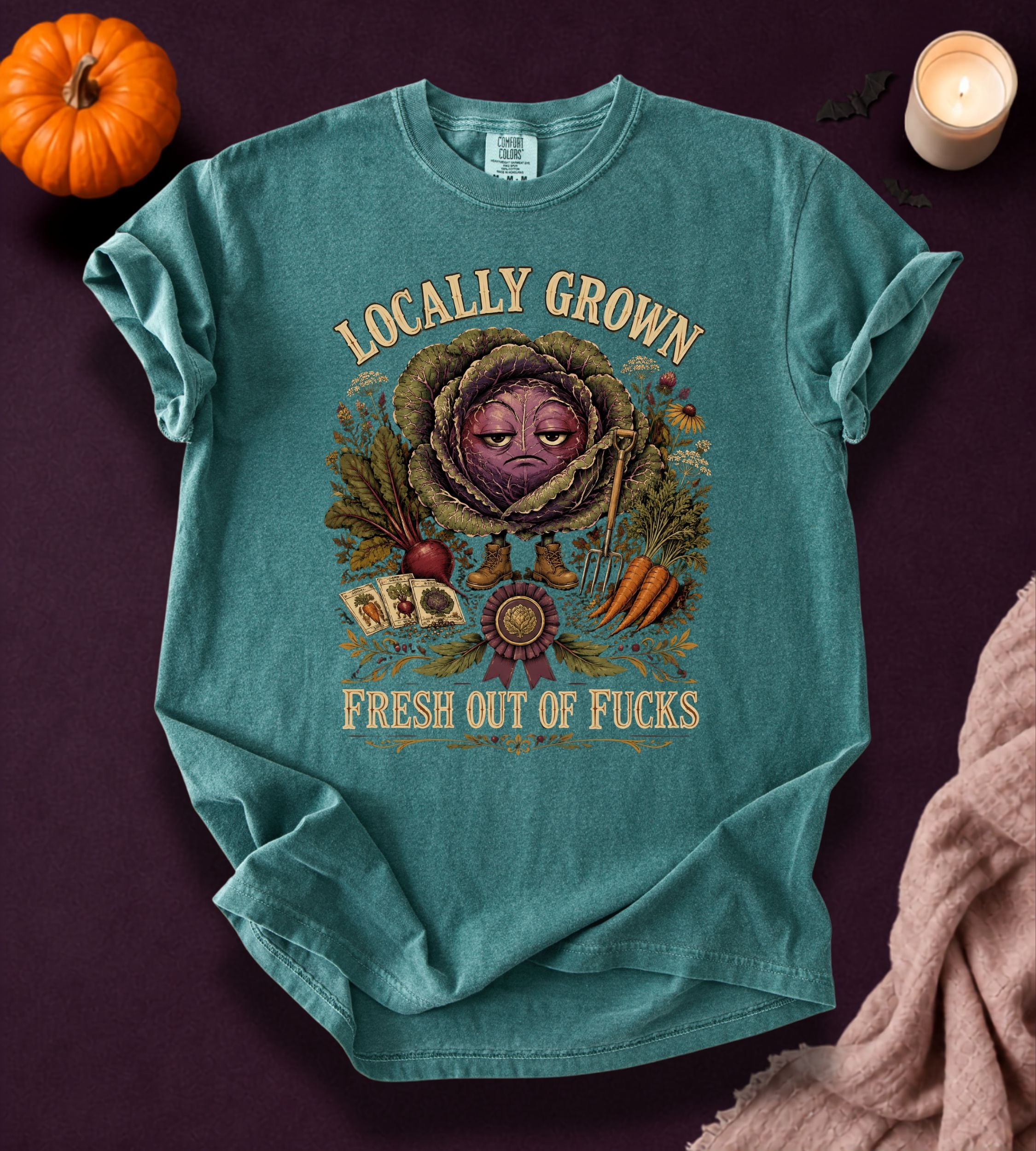 Fresh Out of Fucks Cabbage T-Shirt