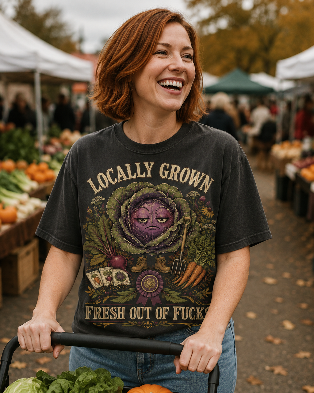 Fresh Out of Fucks Cabbage T-Shirt