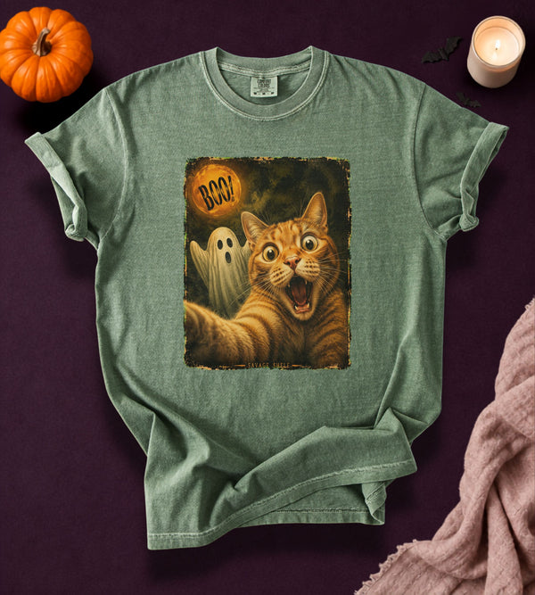 BOO! Cat Selfie Halloween T-Shirt