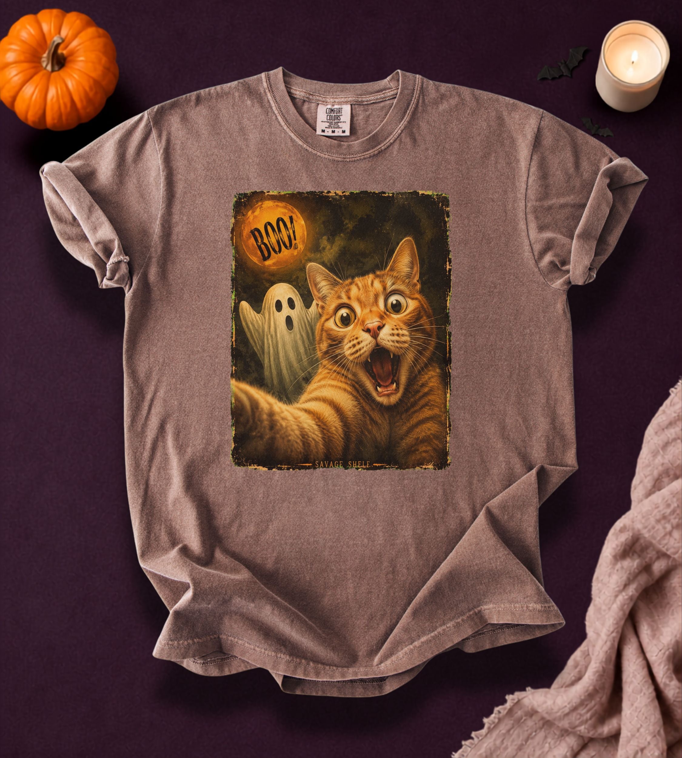 BOO! Cat Selfie Halloween T-Shirt