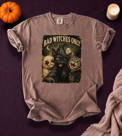 Bad Witches Halloween Cat T-Shirt