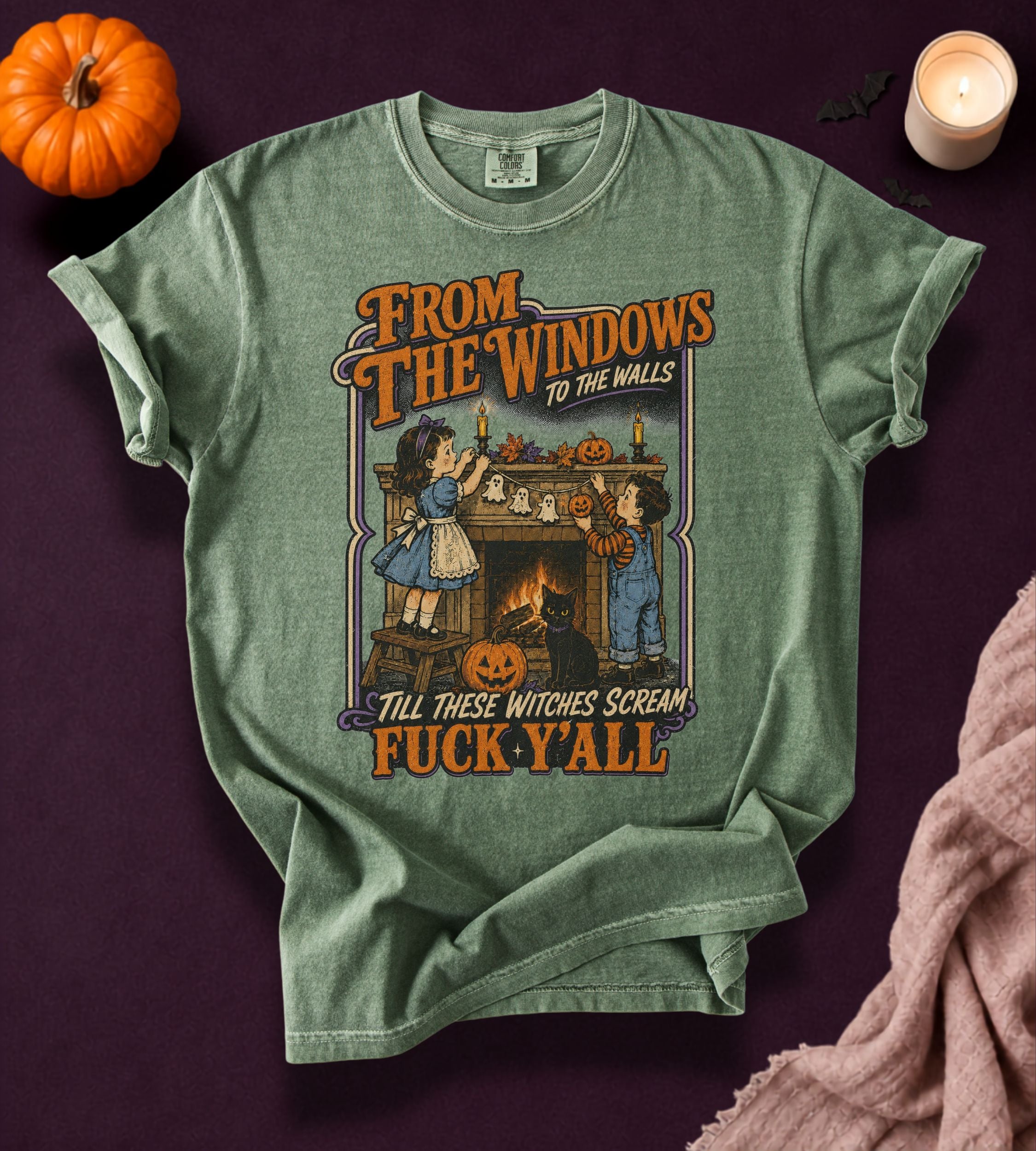 Witches Scream Vintage Halloween T-Shirt