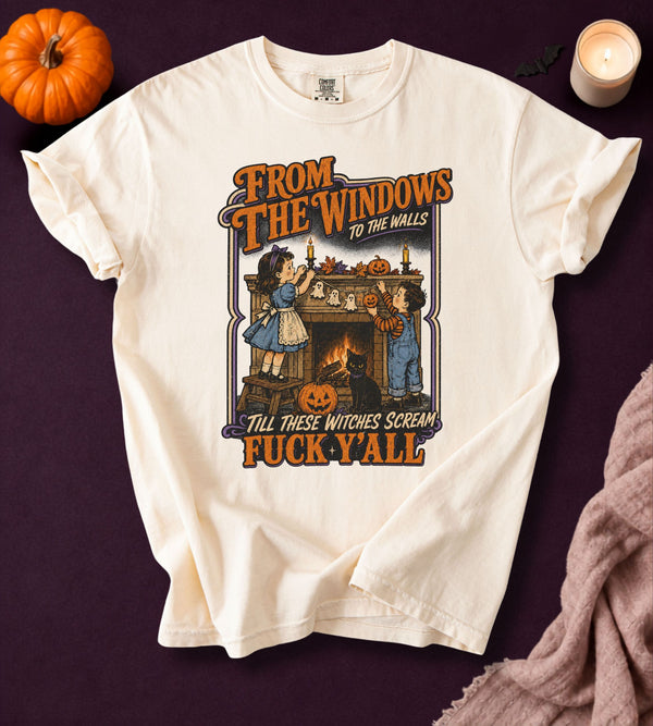 Witches Scream Vintage Halloween T-Shirt