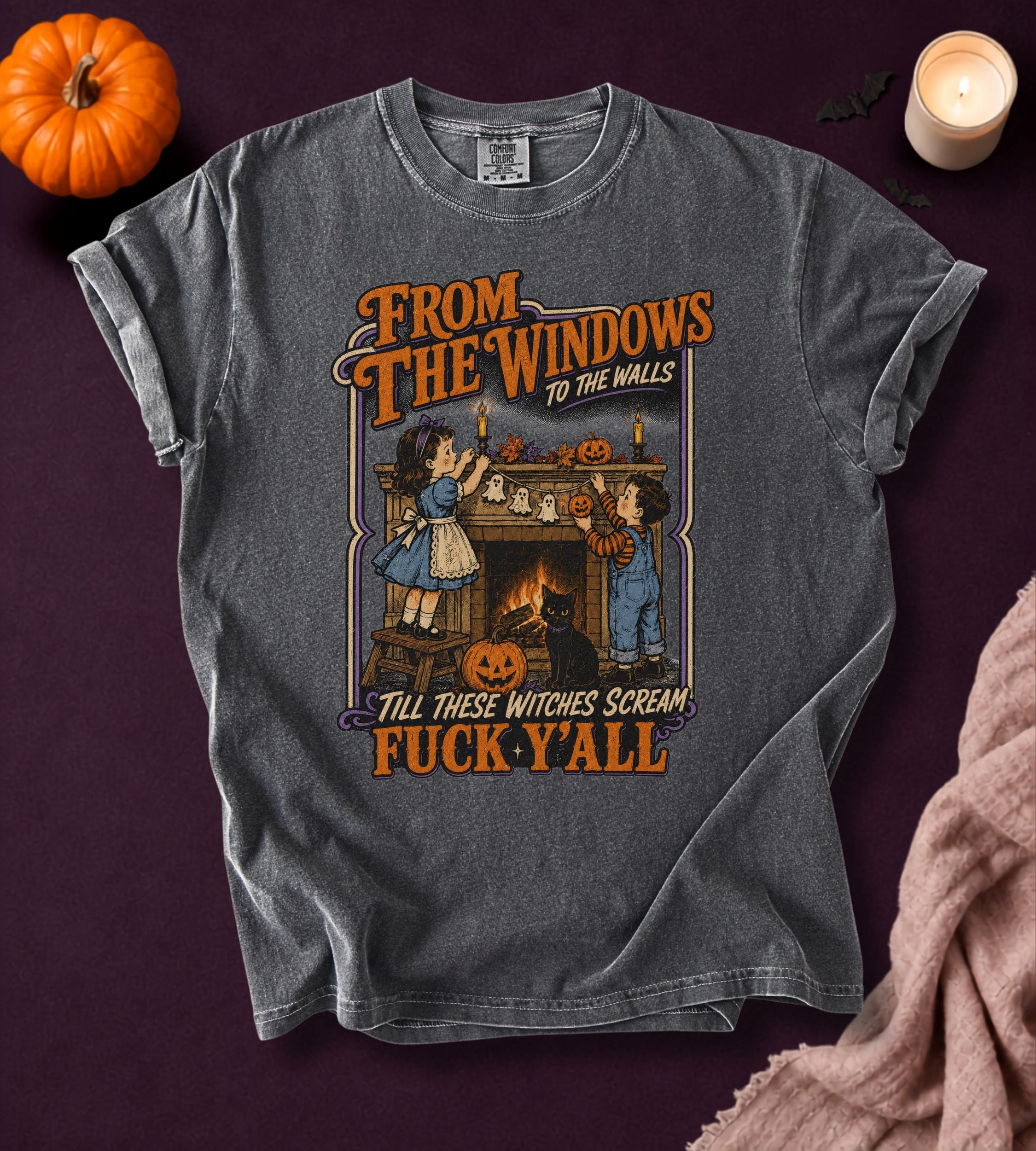 Witches Scream Vintage Halloween T-Shirt