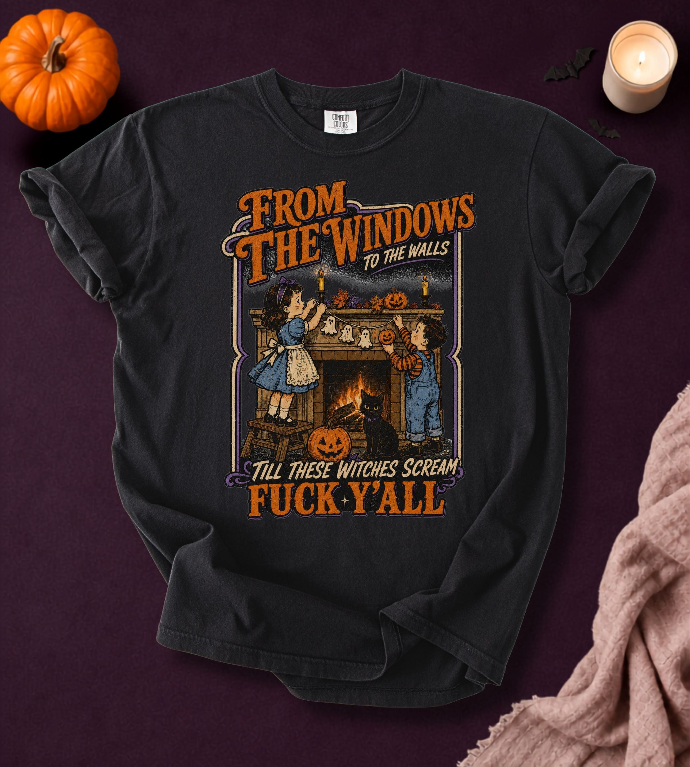 Witches Scream Vintage Halloween T-Shirt