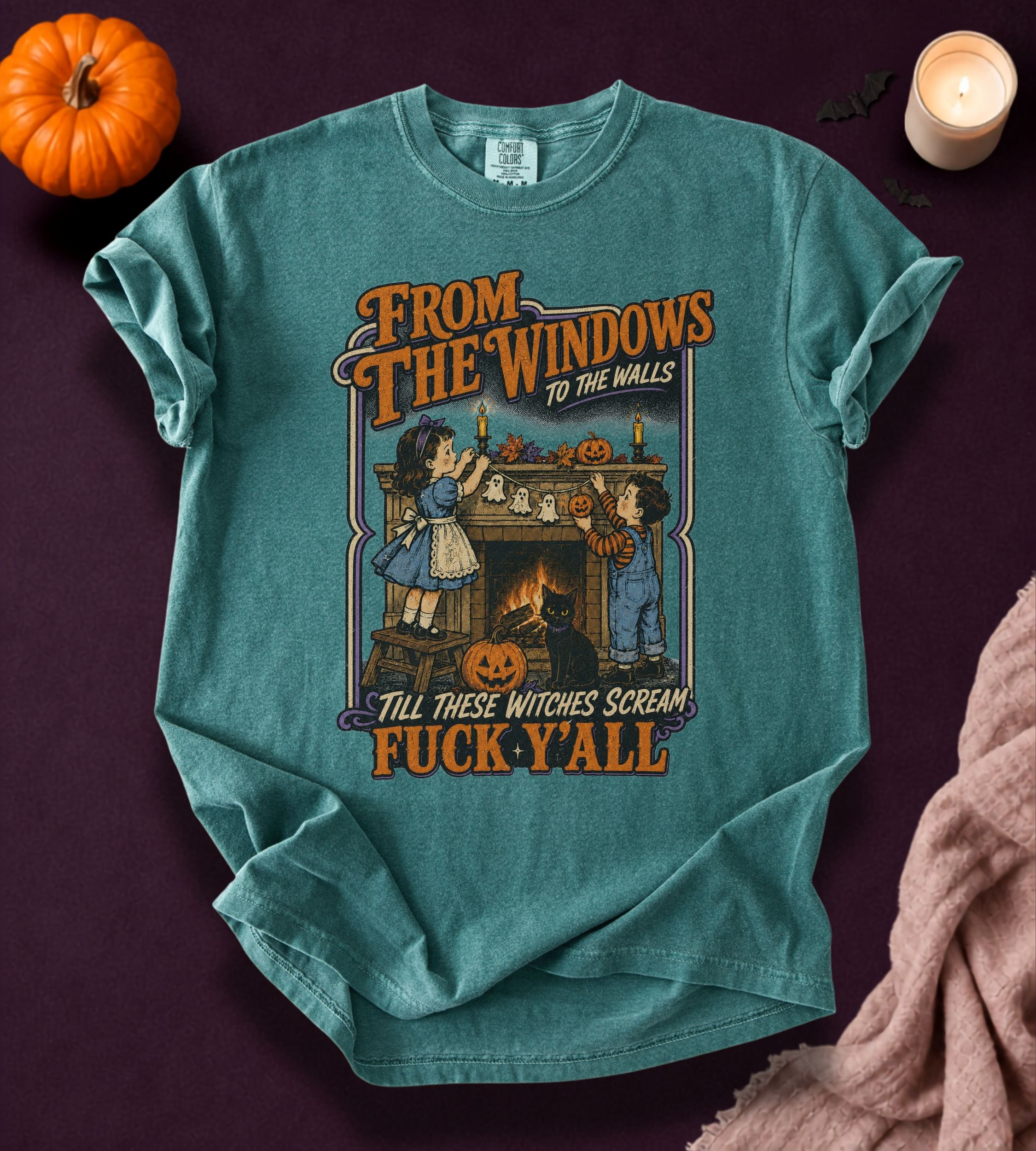 Witches Scream Vintage Halloween T-Shirt